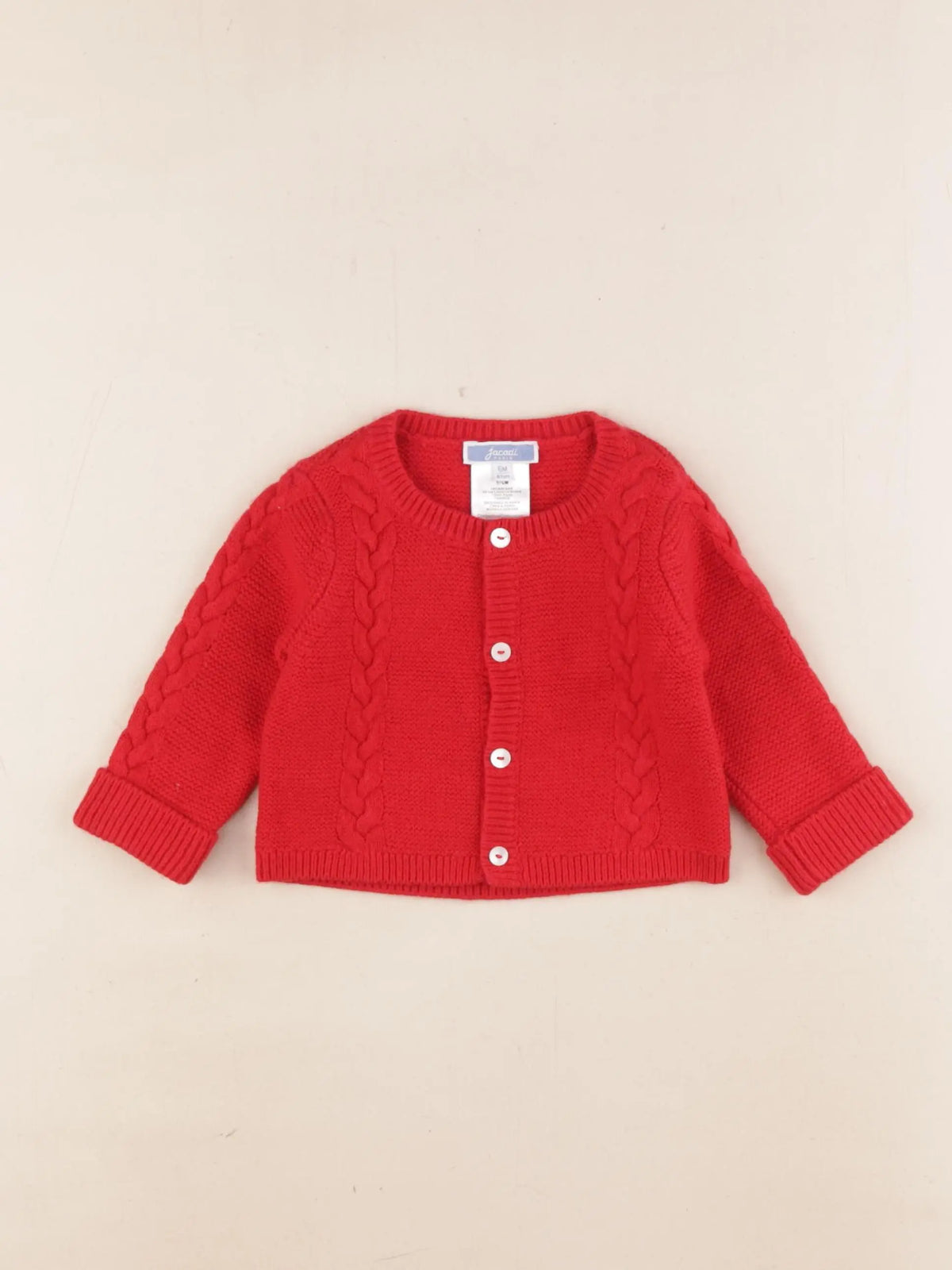 Jacadi - gilet rouge - 6 mois