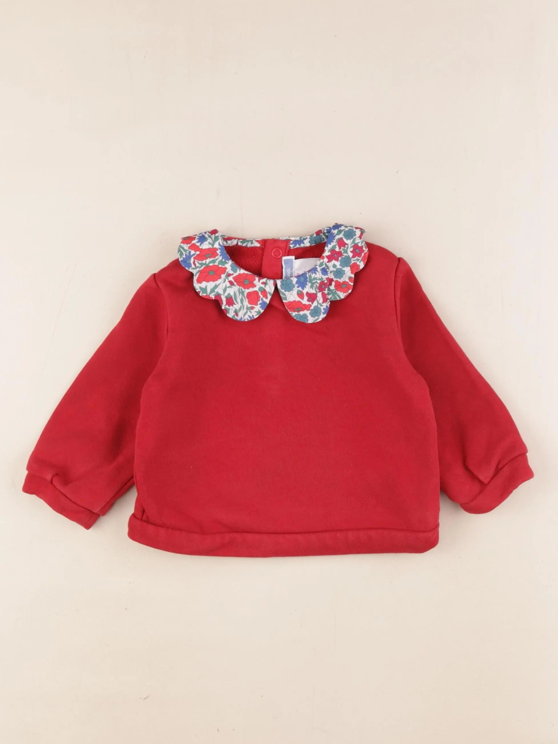 Jacadi - sweat rouge - 12 mois