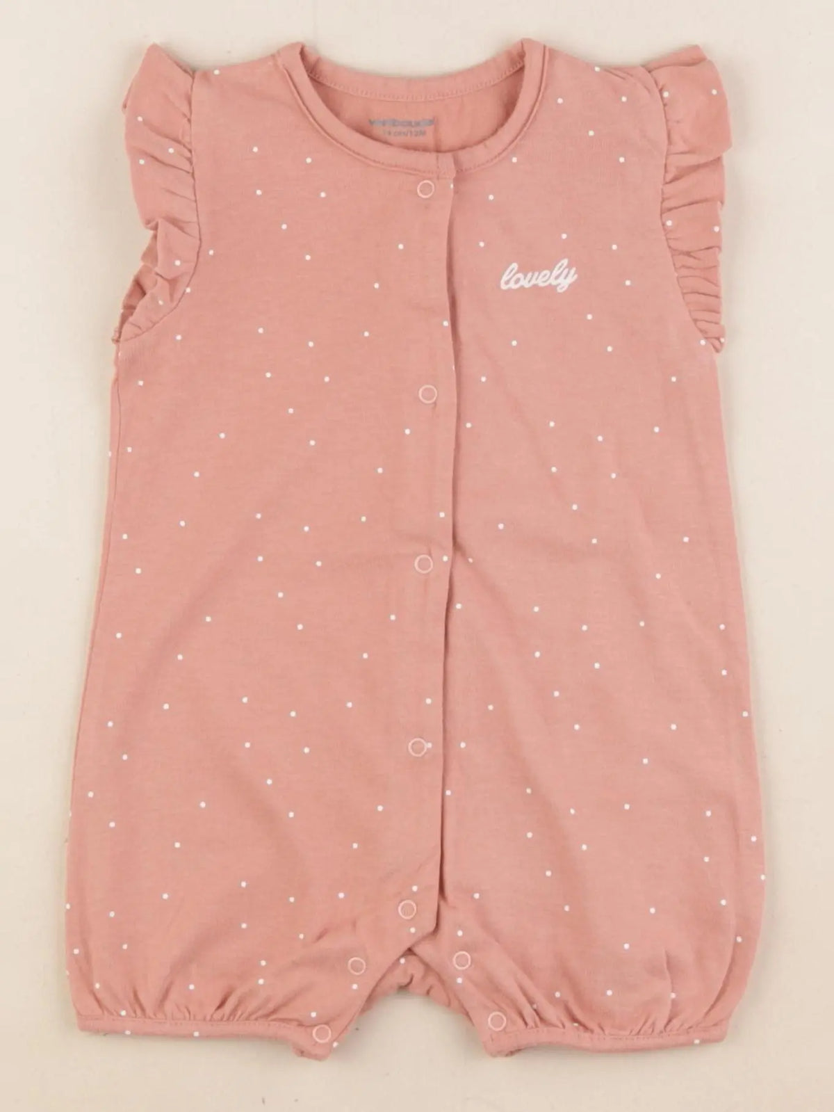 Vertbaudet - combinaison coton rose - 1 mois
