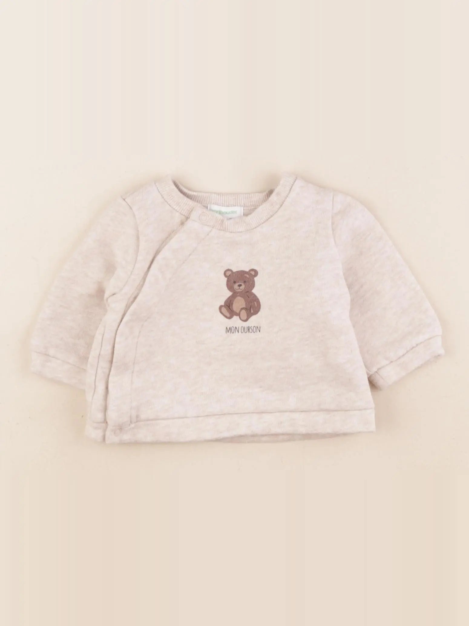 Vertbaudet - sweat marron - 1 mois