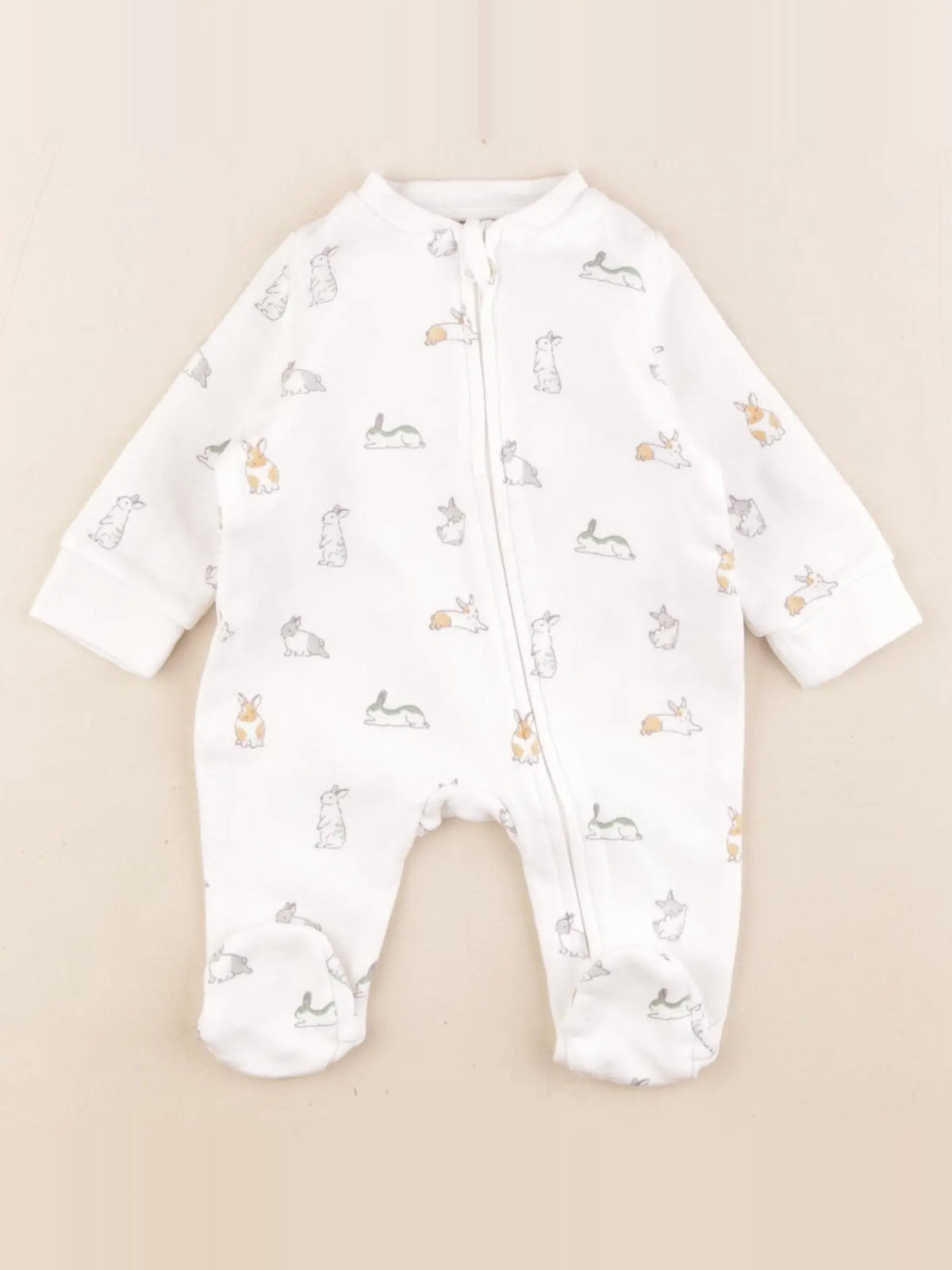 Boutchou - pyjama coton blanc - 1 mois