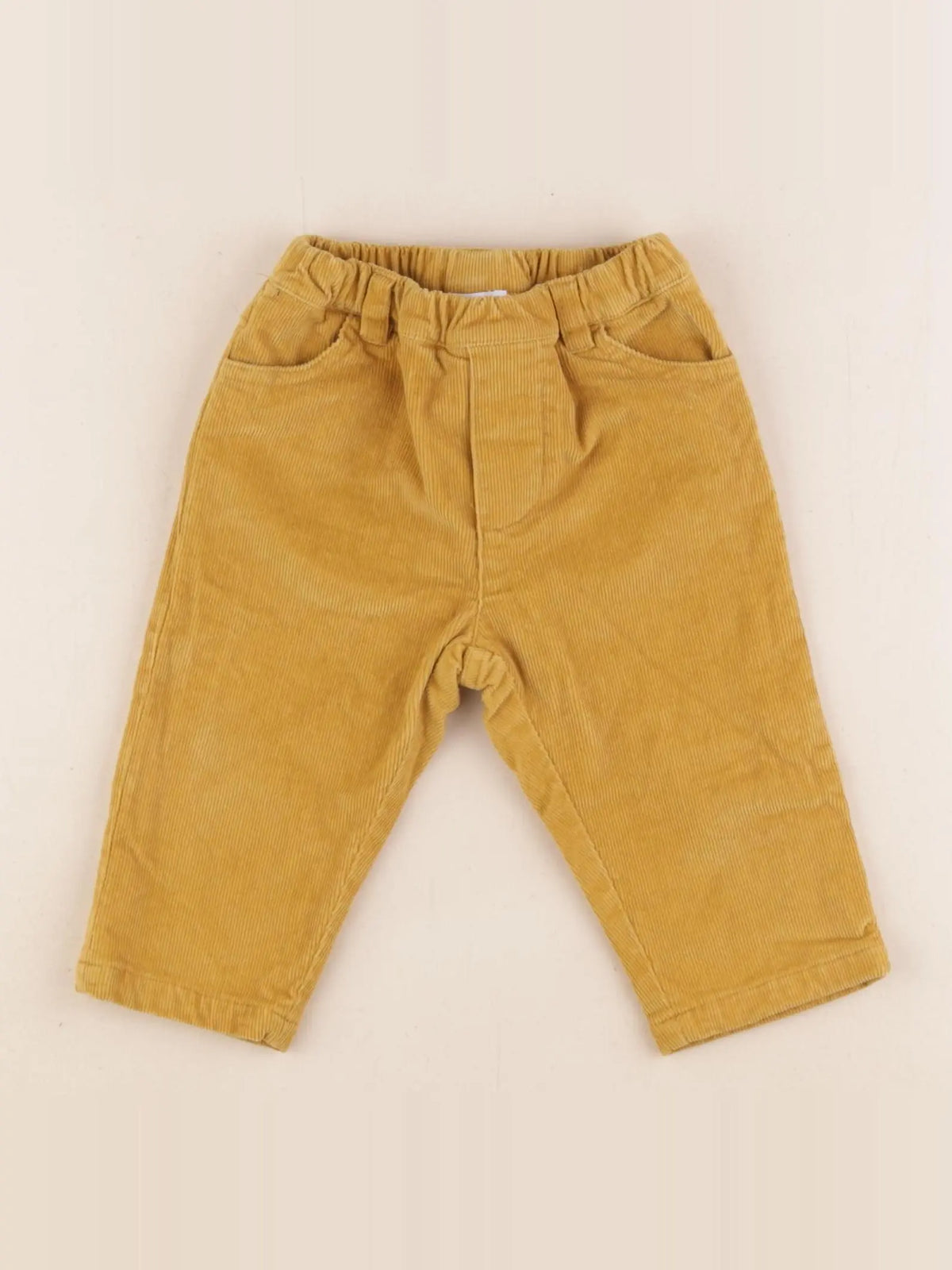 Jacadi - pantalon doublé jaune - 6 mois