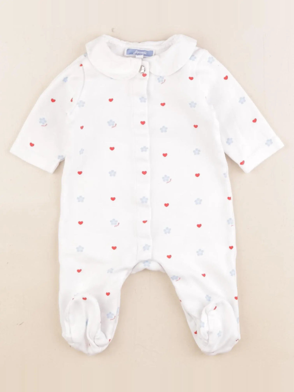 Jacadi - pyjama coton blanc - 3 mois