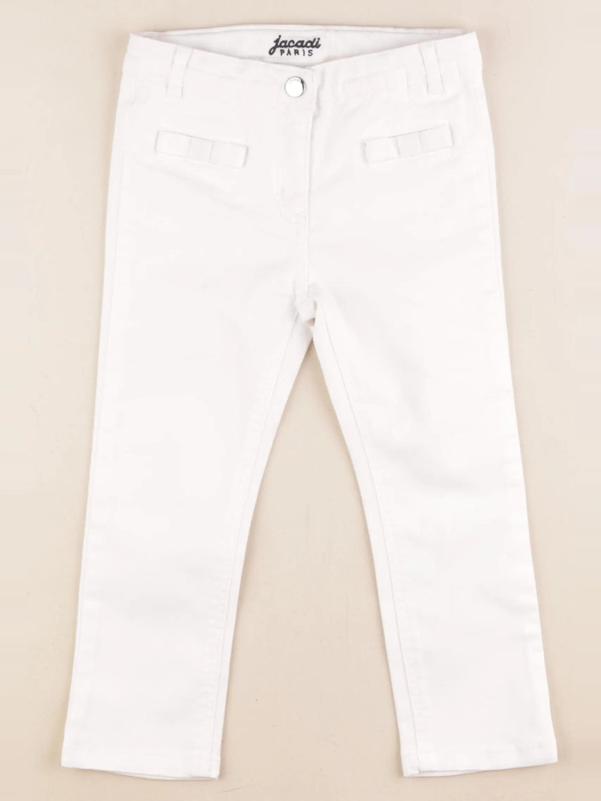 Jacadi - jean blanc - 12 mois