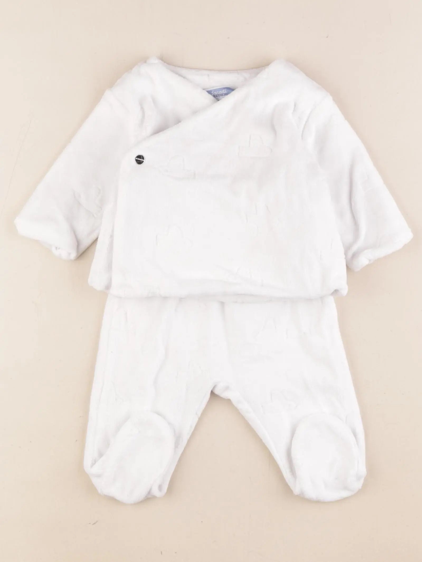 Jacadi - pyjama velours blanc - 3 mois