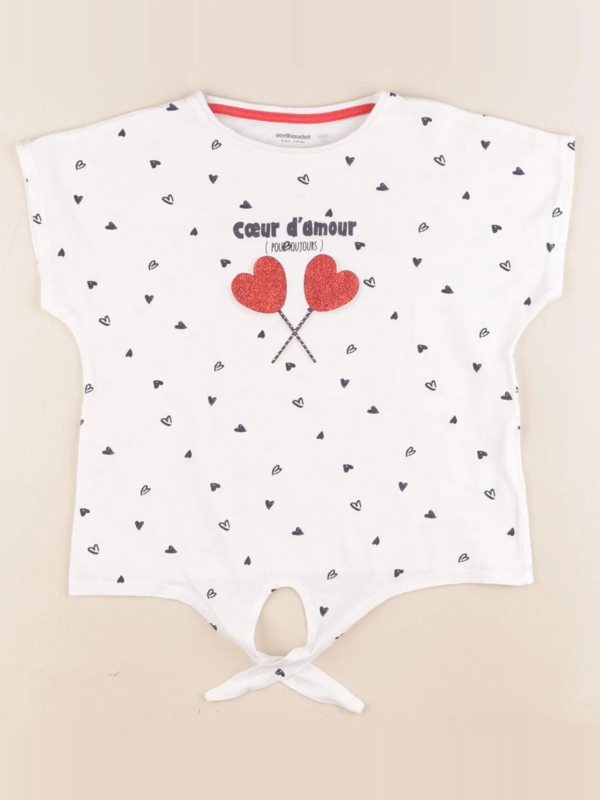Vertbaudet - tee-shirt blanc - 6 ans
