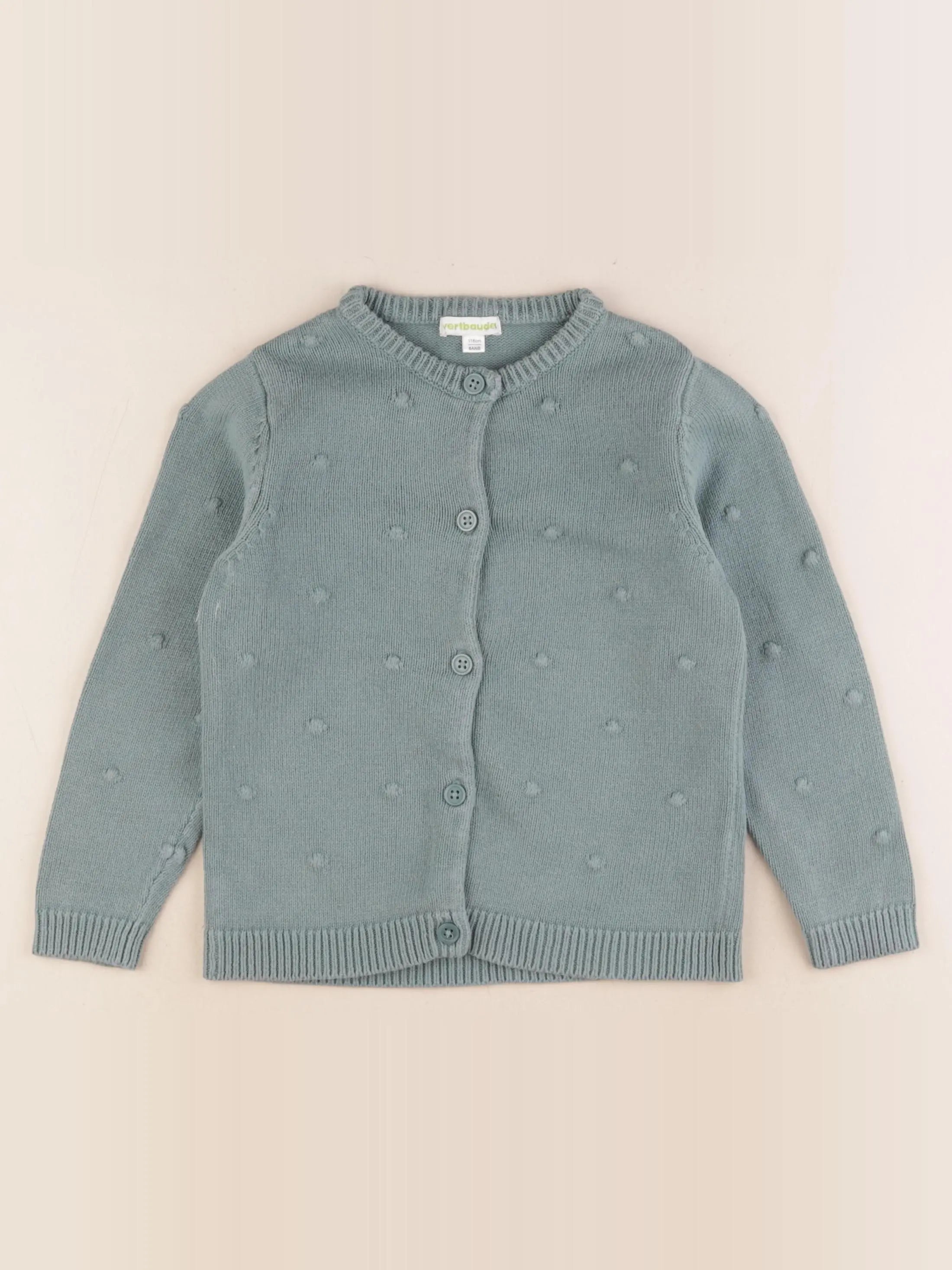 Vertbaudet - gilet vert - 6 ans