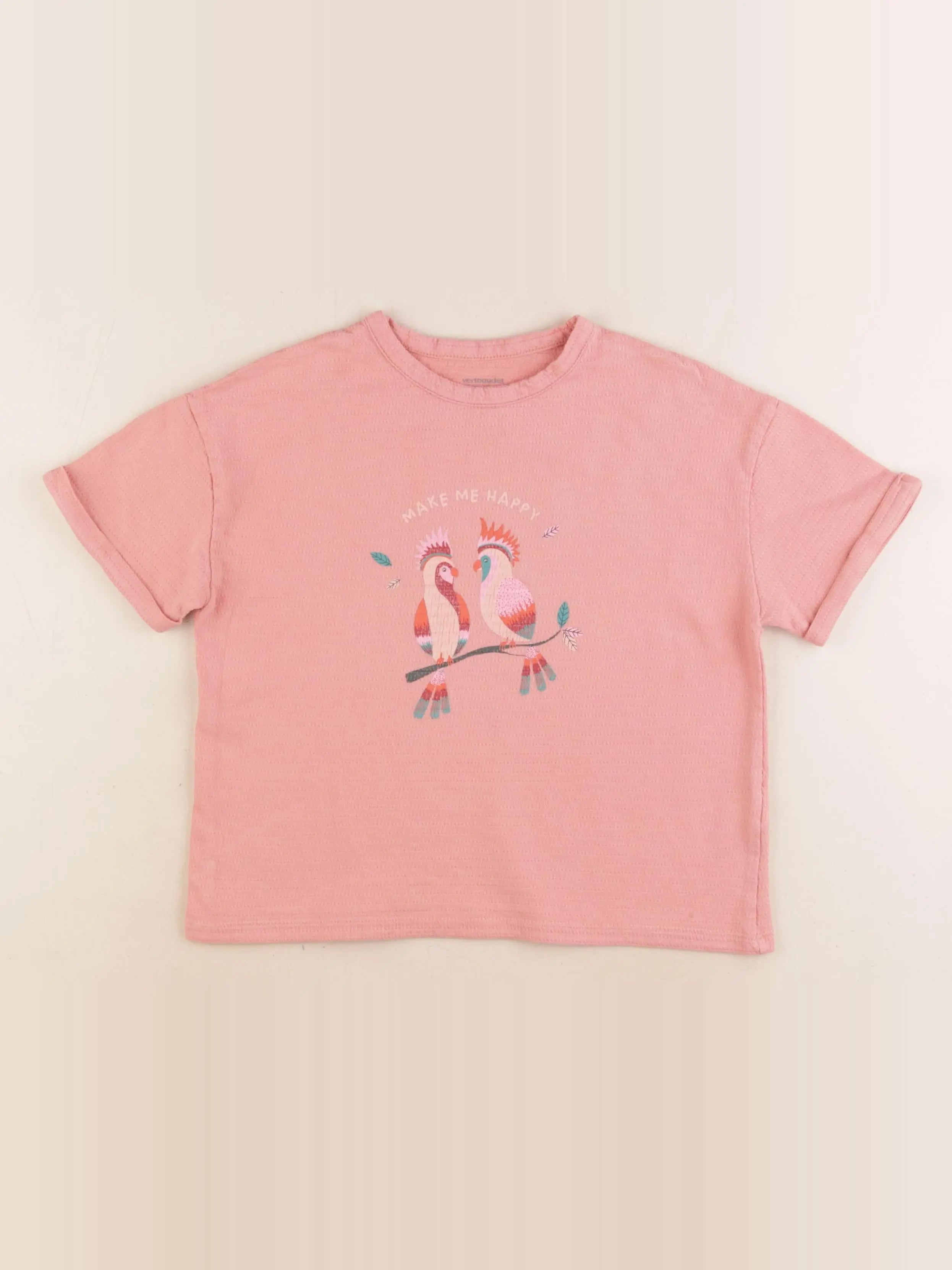 Vertbaudet - tee-shirt orange - 8 ans