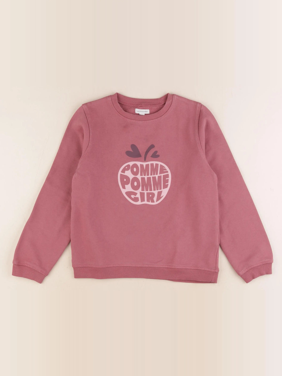 Vertbaudet - sweat rose - 8 ans