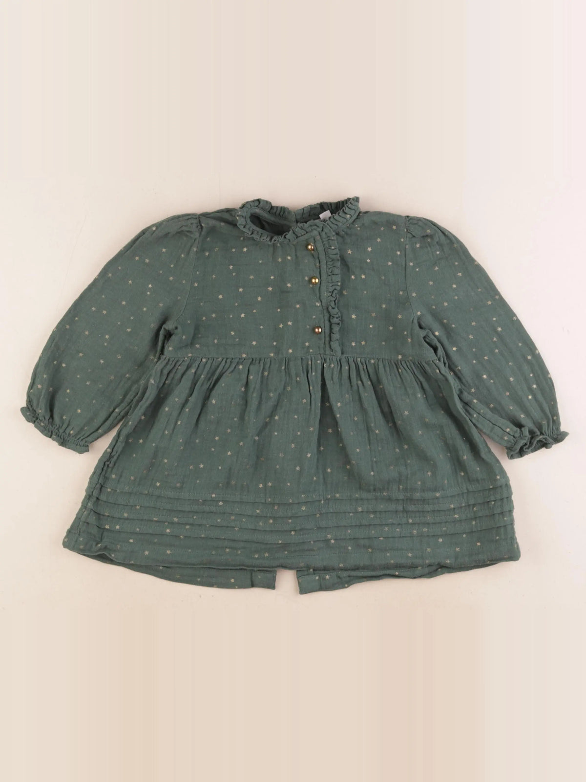Vertbaudet - robe vert - 24 mois
