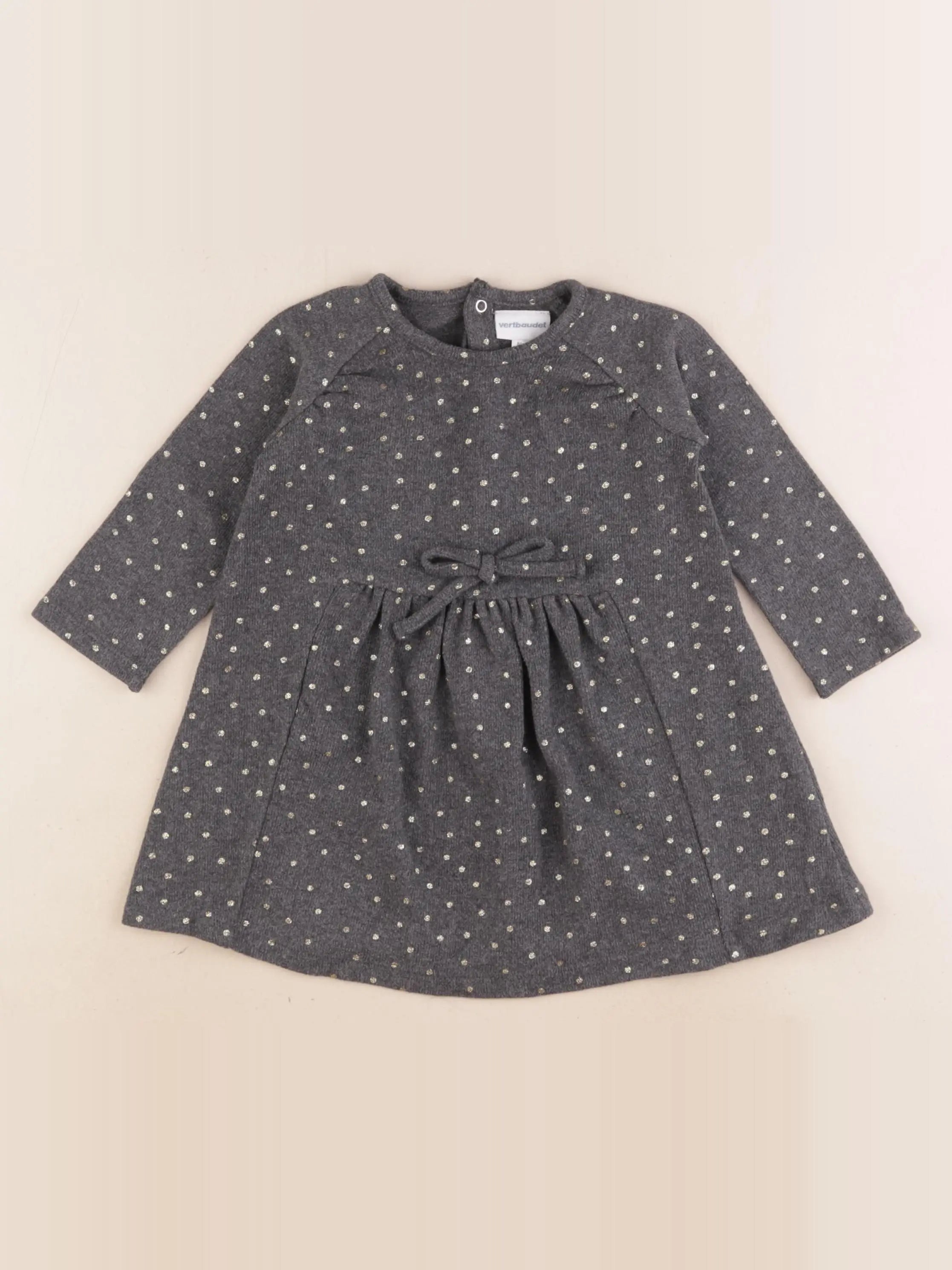 Vertbaudet - robe gris - 18 mois