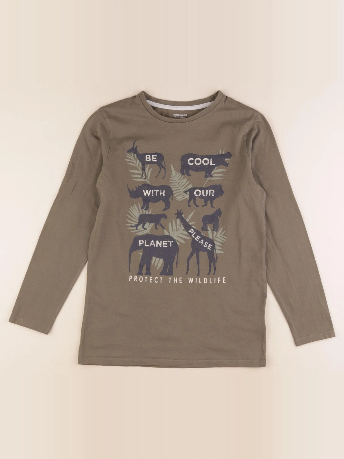 Vertbaudet - tee-shirt vert - 12 ans