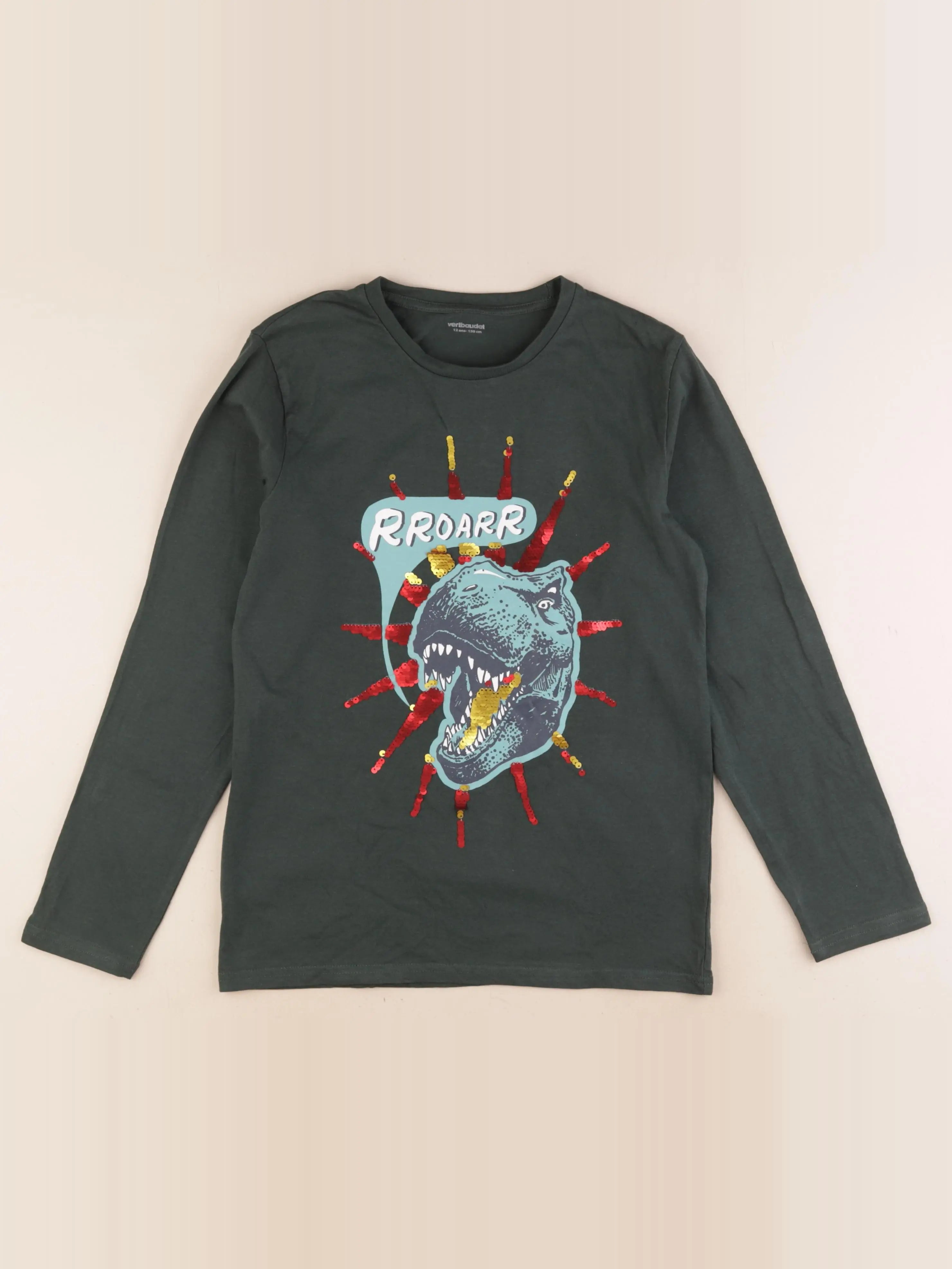 Vertbaudet - tee-shirt vert - 12 ans