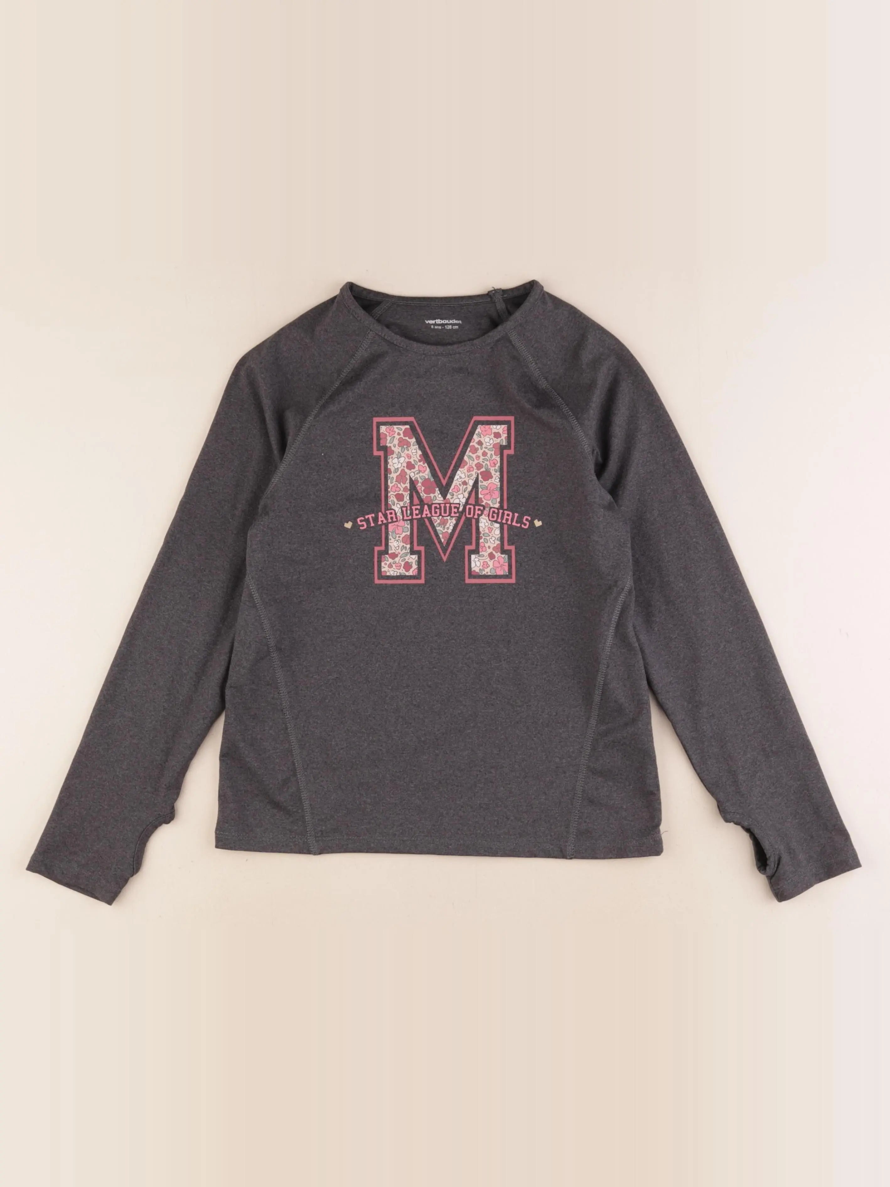Vertbaudet - tee-shirt gris - 8 ans
