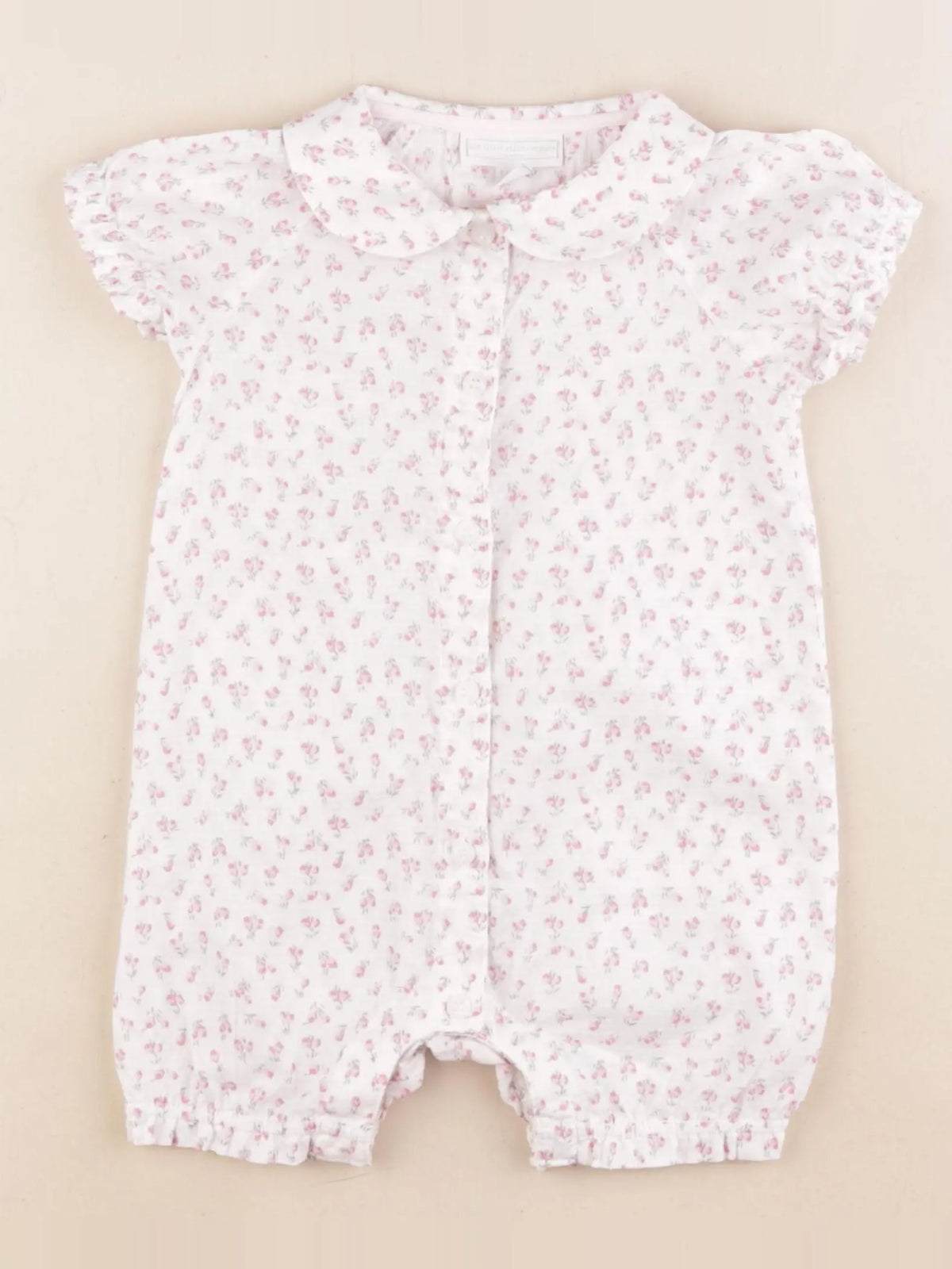 The little white company - combinaison blanc, rose - 12 mois