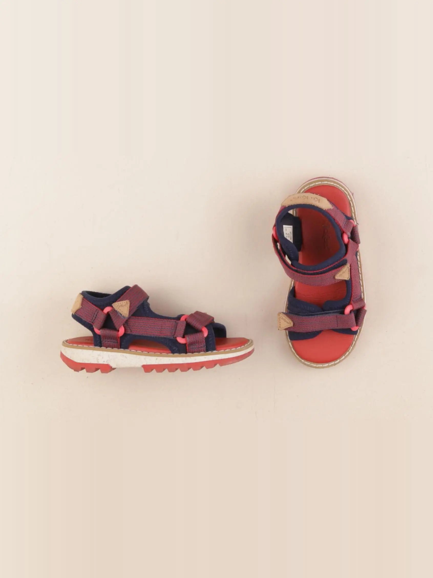 Kickers - sandales bleu, rouge - pointure 27