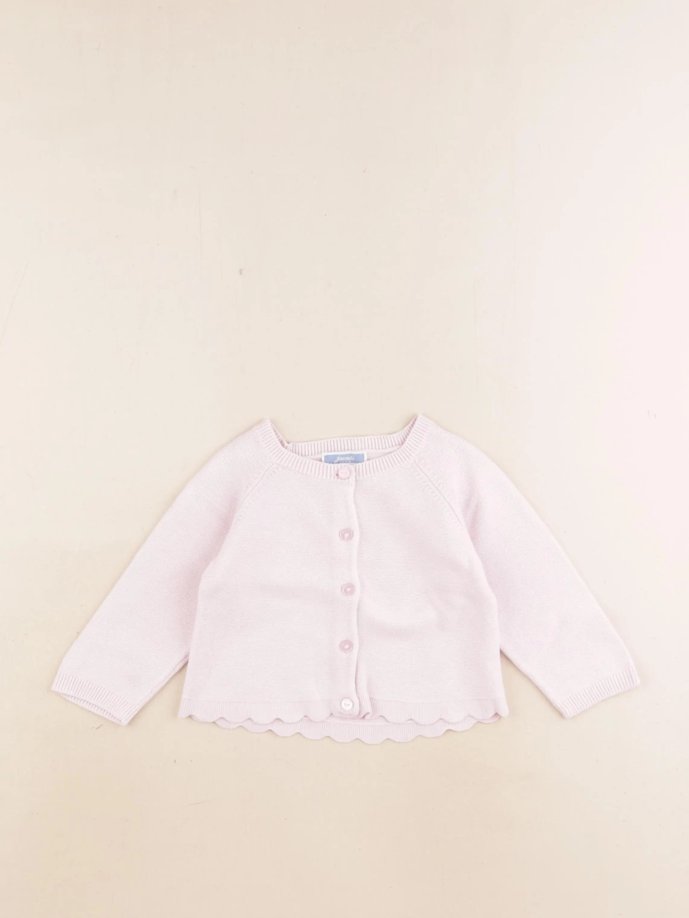 Jacadi - gilet rose - 12 mois