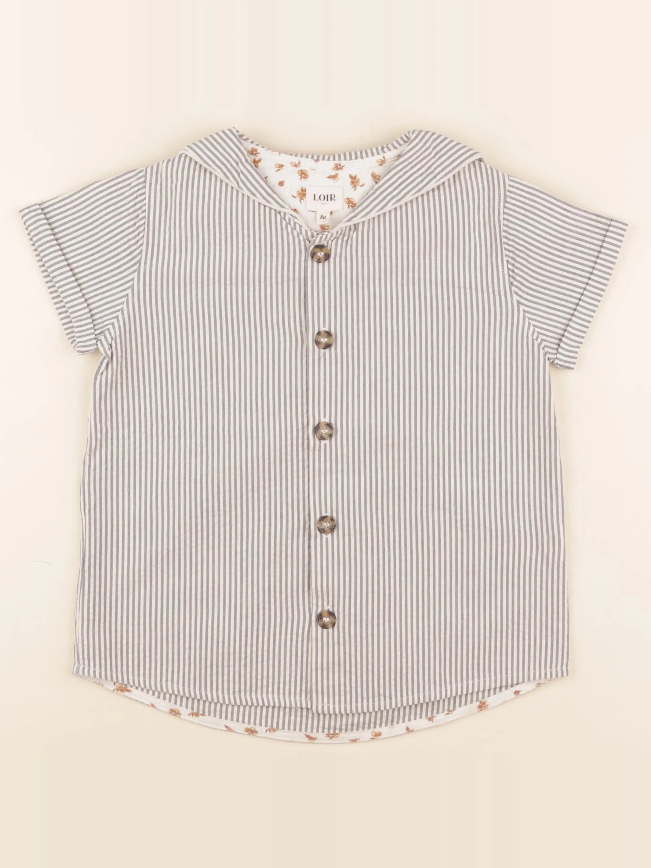 Loir Paris - blouse bleu, blanc - 8 ans