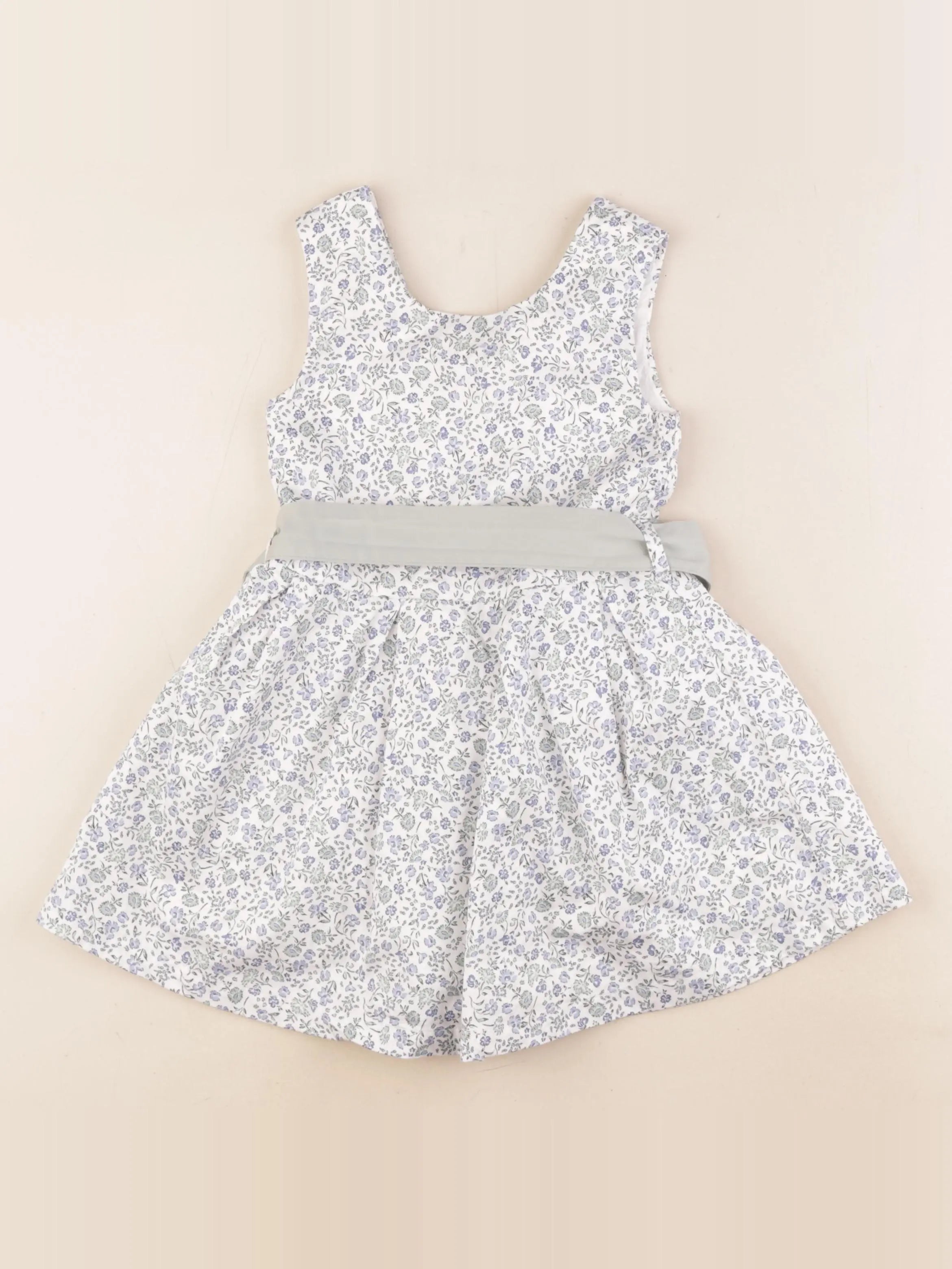Vertbaudet - robe bleu, blanc - 4 ans
