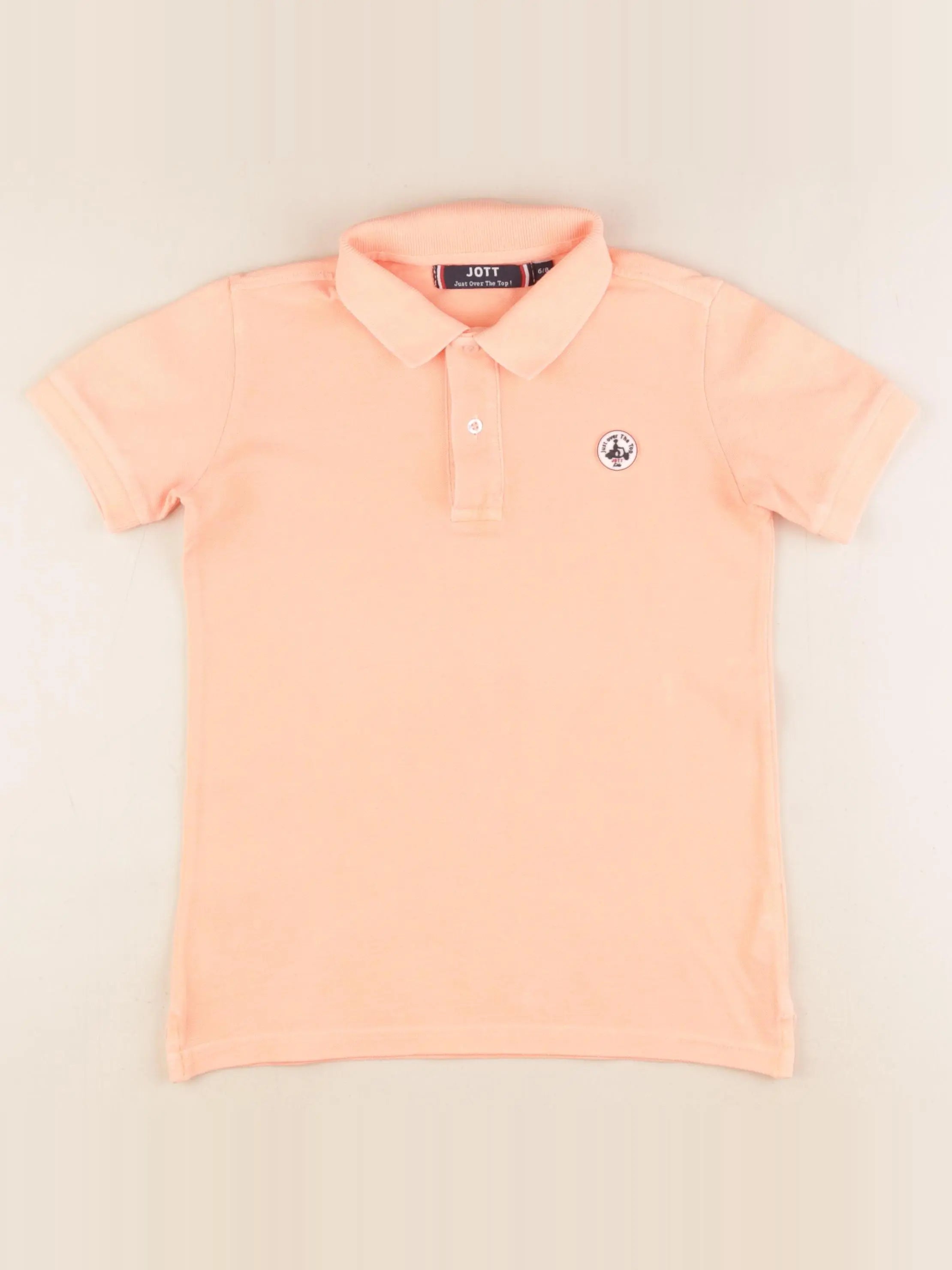 Jott - polo orange fluo - 6/8 ans