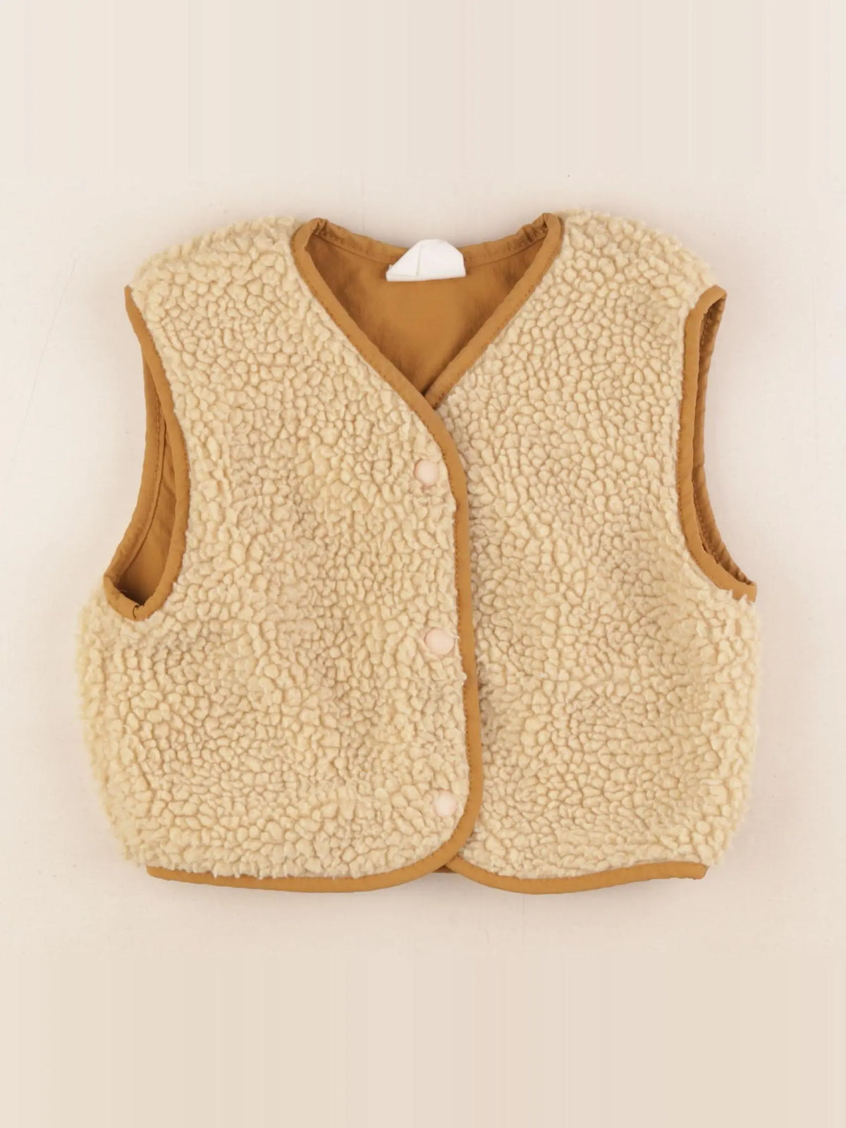 Gamin gamine - gilet beige - 6/12 mois