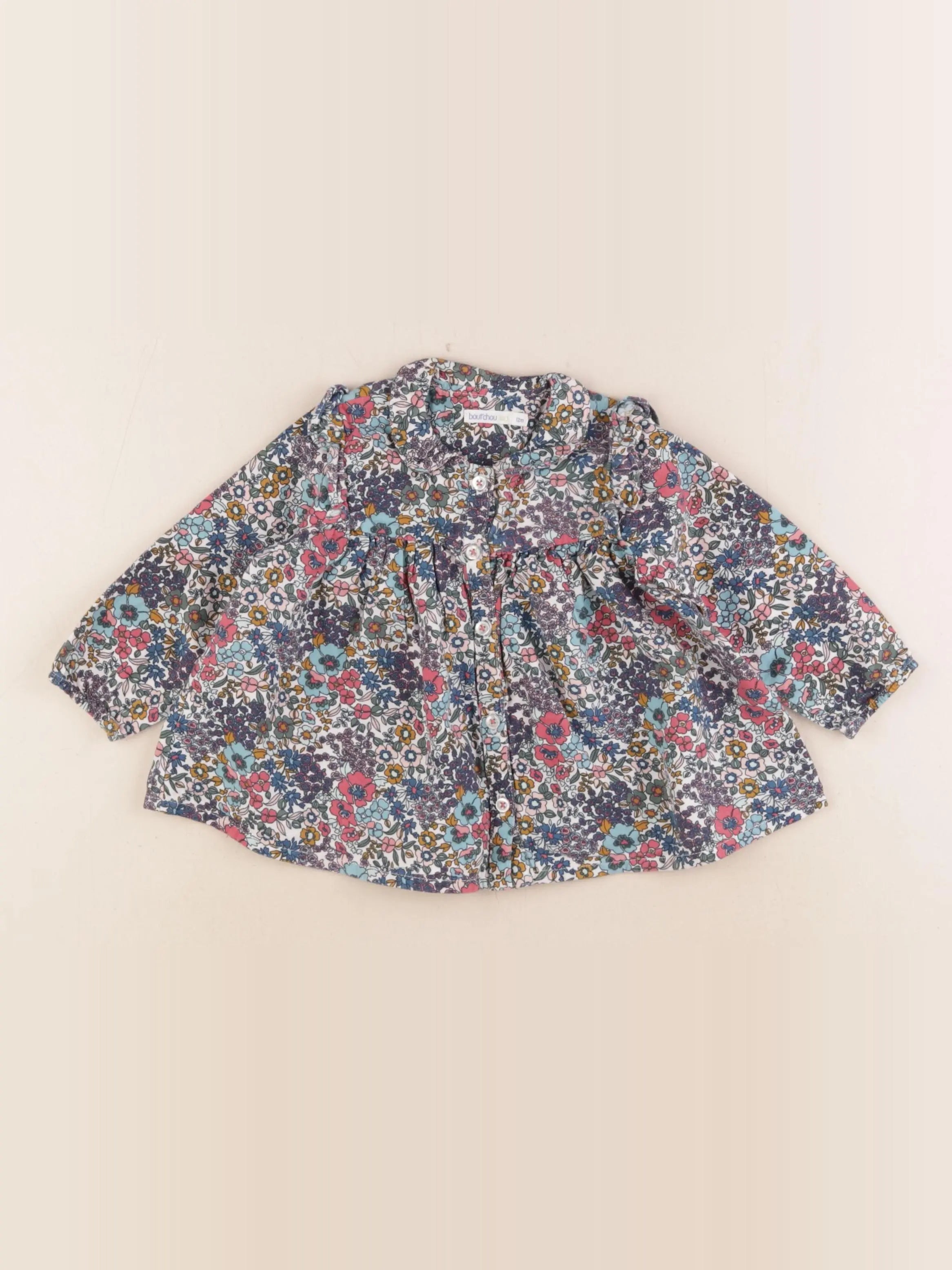 Boutchou - blouse multicolore - 12 mois