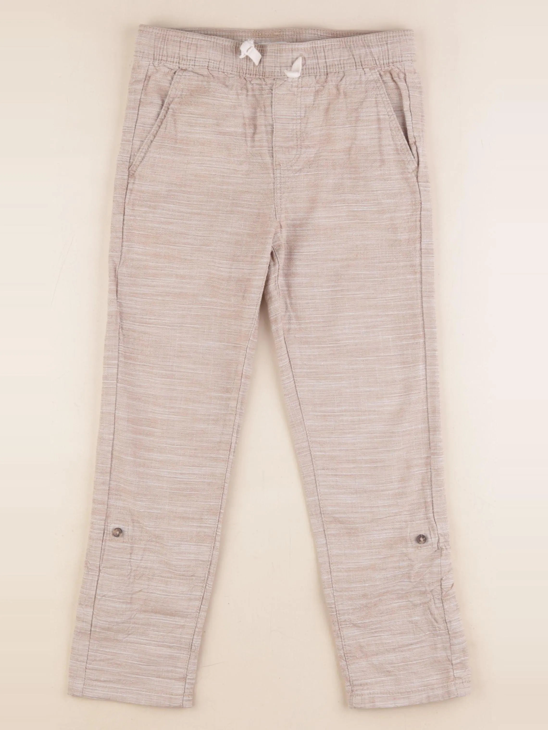 Vertbaudet - pantalon beige - 8 ans