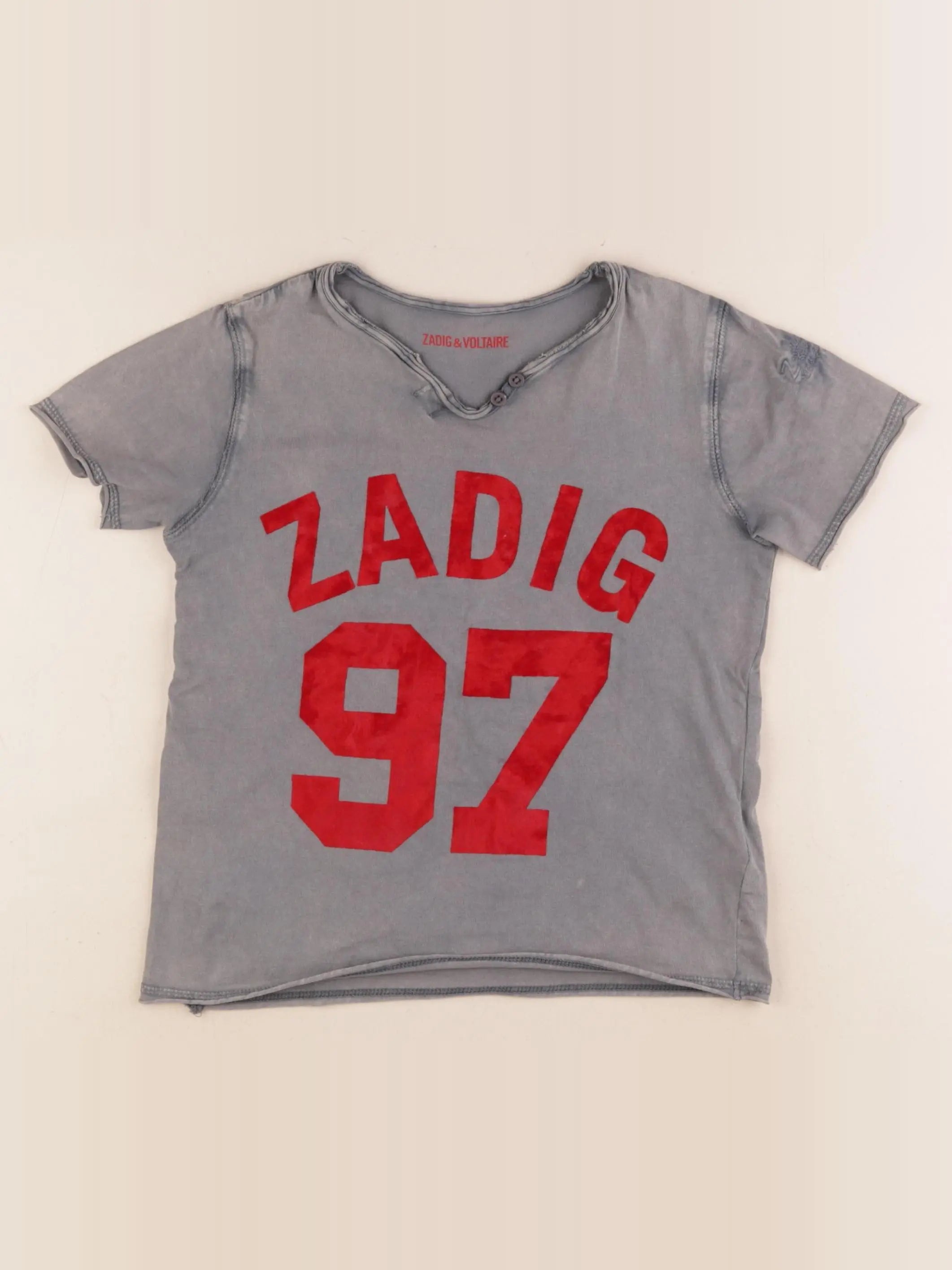 Zadig & Voltaire - tee-shirt gris - 6 ans