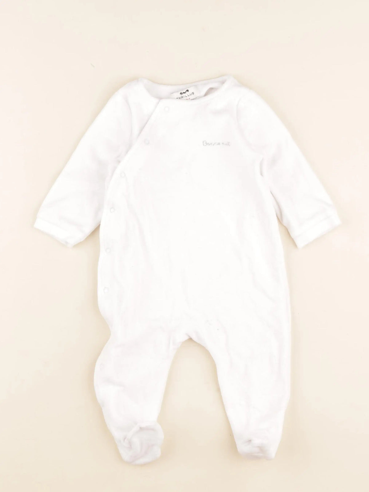 Cyrillus - pyjama velours blanc - 6 mois
