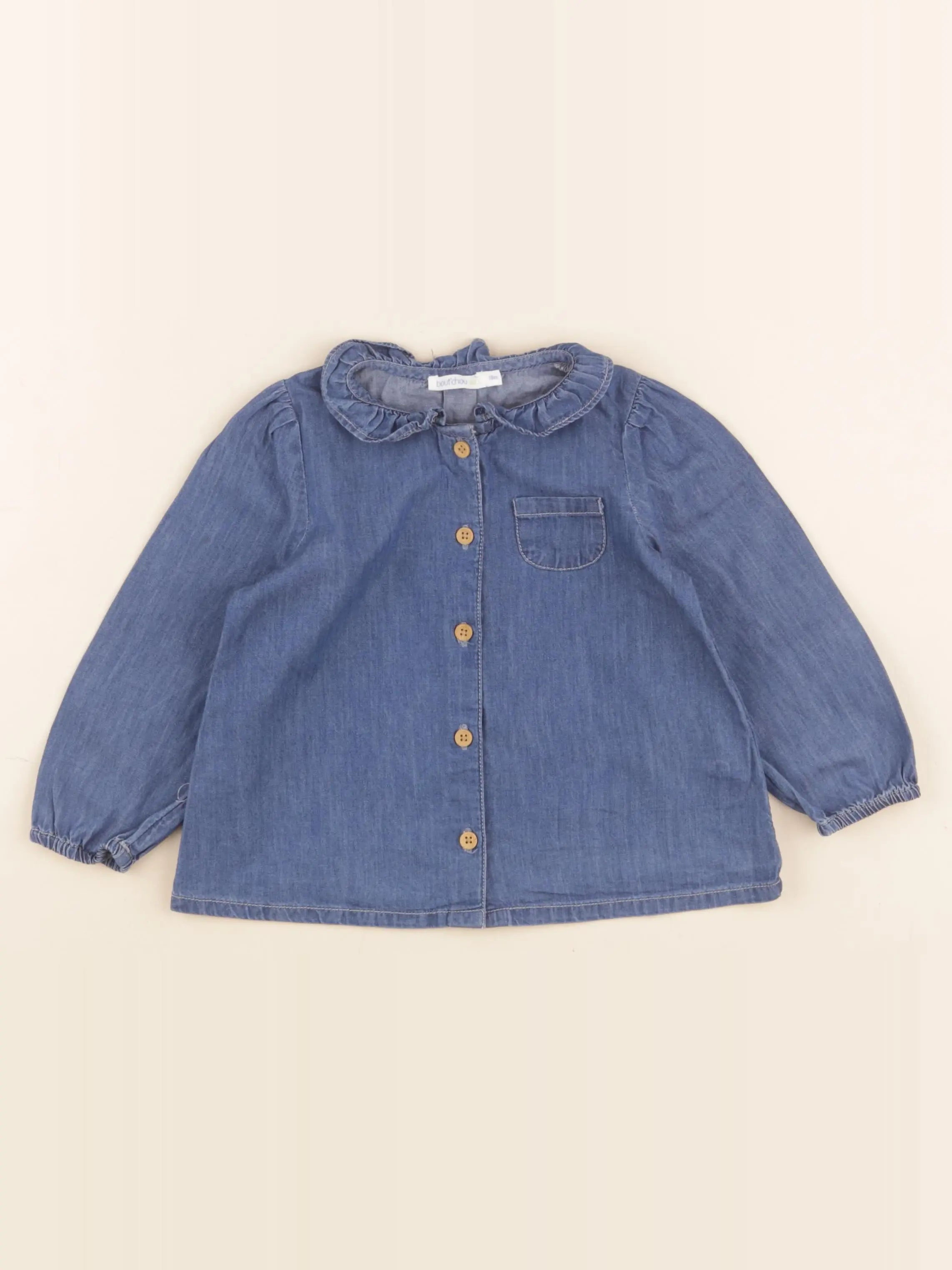 Boutchou - blouse bleu - 18 mois
