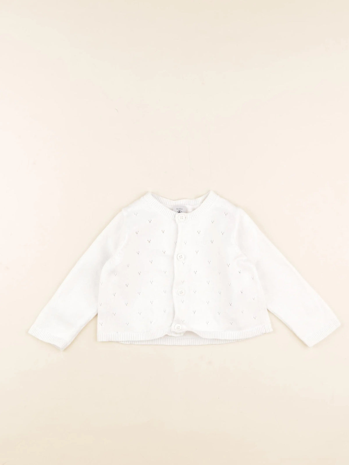 Petit Bateau - gilet blanc - 18 mois