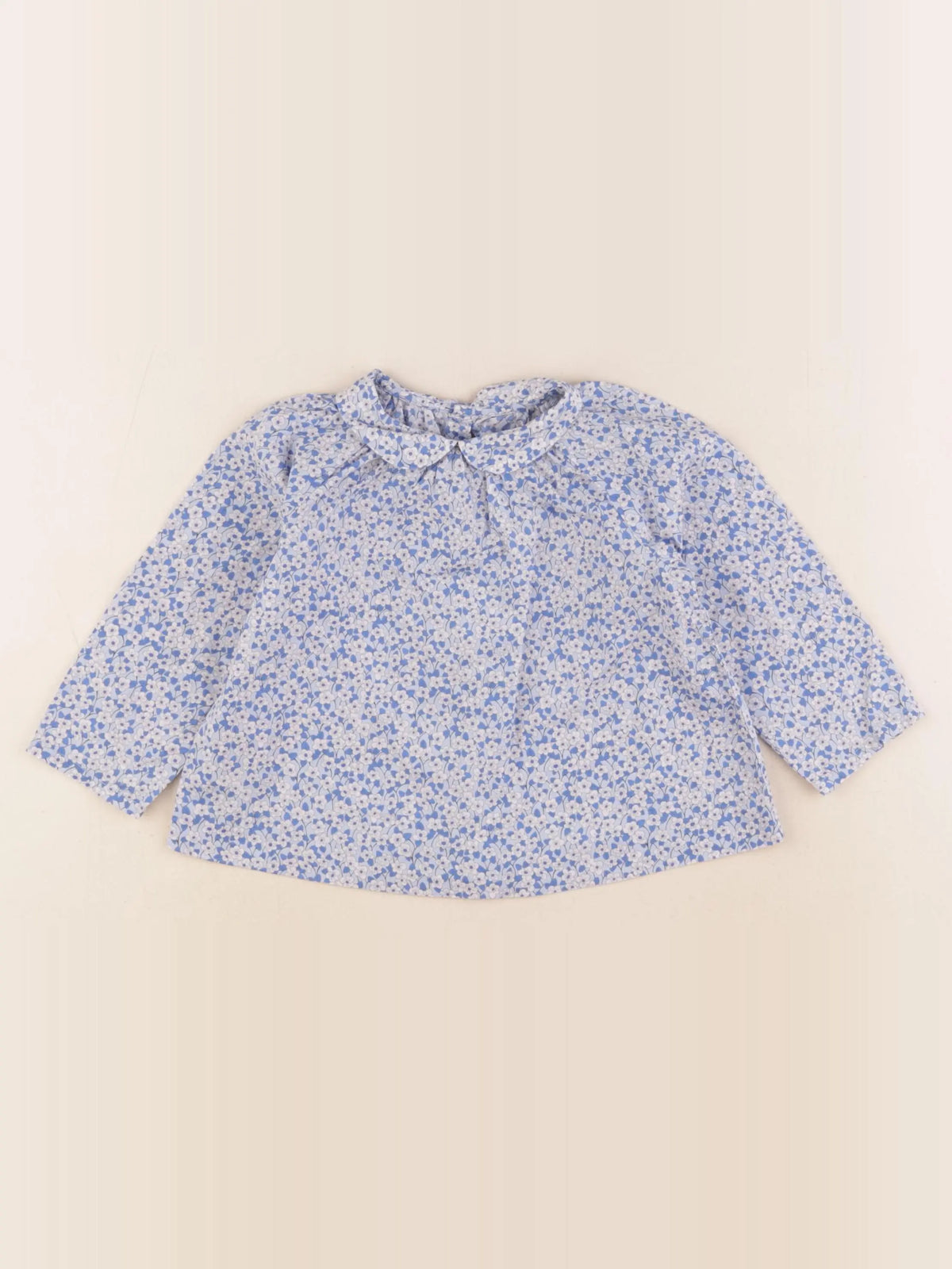 Jacadi - blouse liberty bleu - 18 mois