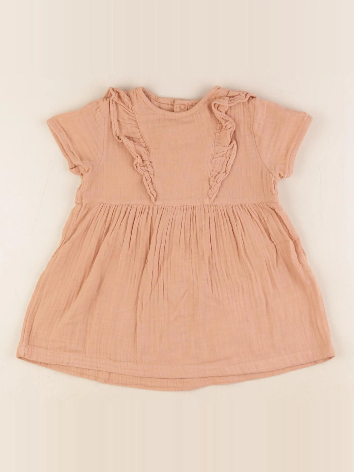 Petit Bateau - robe marron - 18 mois