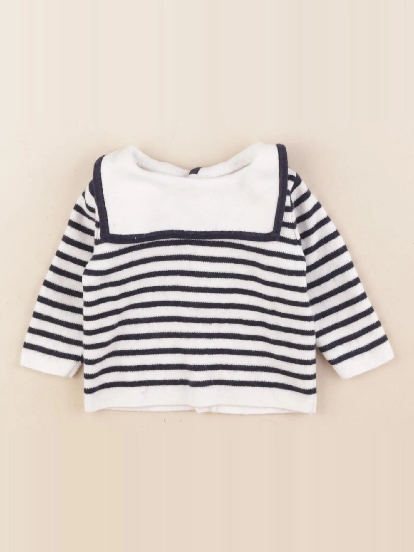 Jacadi - pull bleu, blanc - 1 mois
