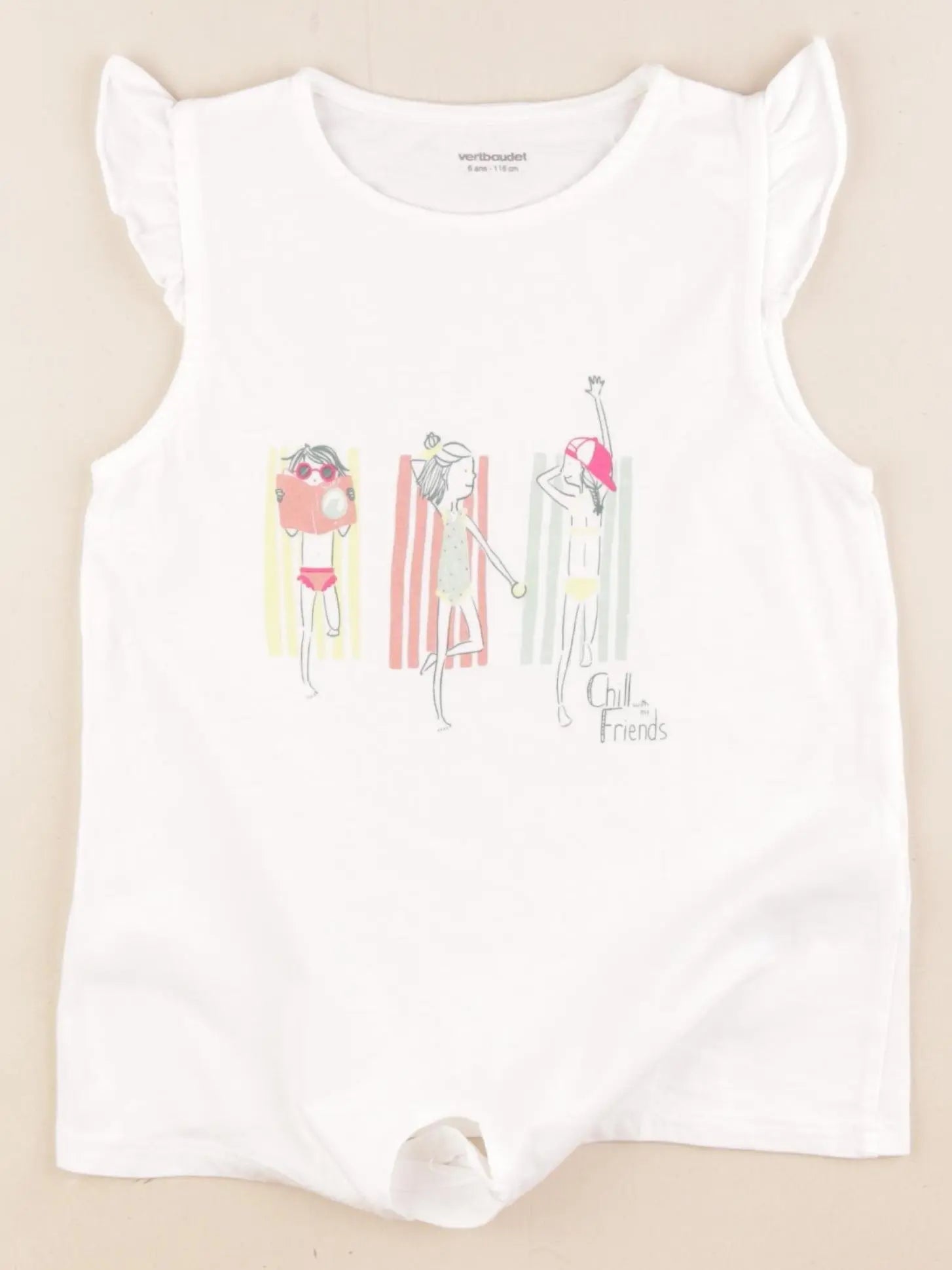 Vertbaudet - tee-shirt multicolore - 6 ans