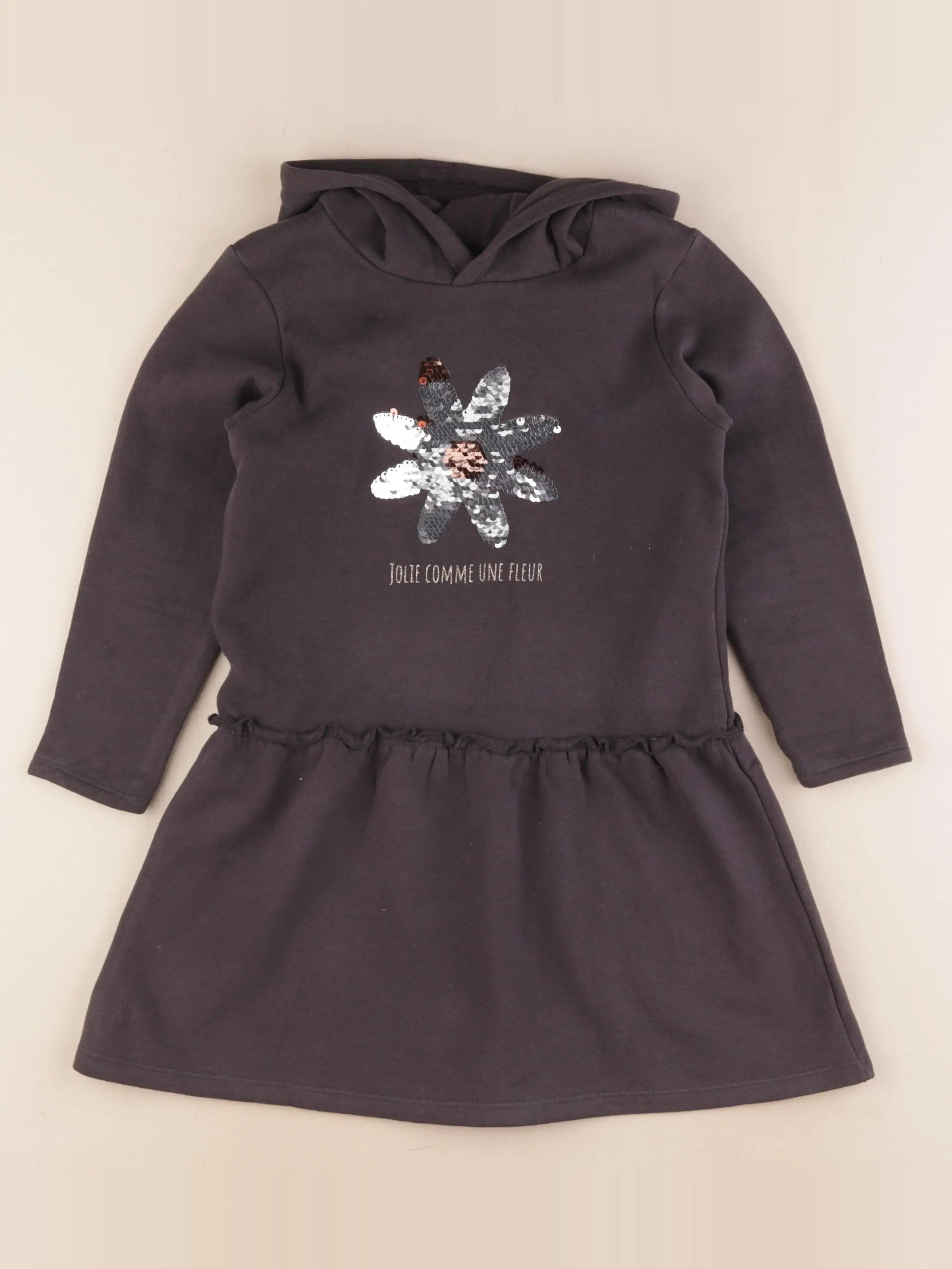 Vertbaudet - robe gris - 6 ans