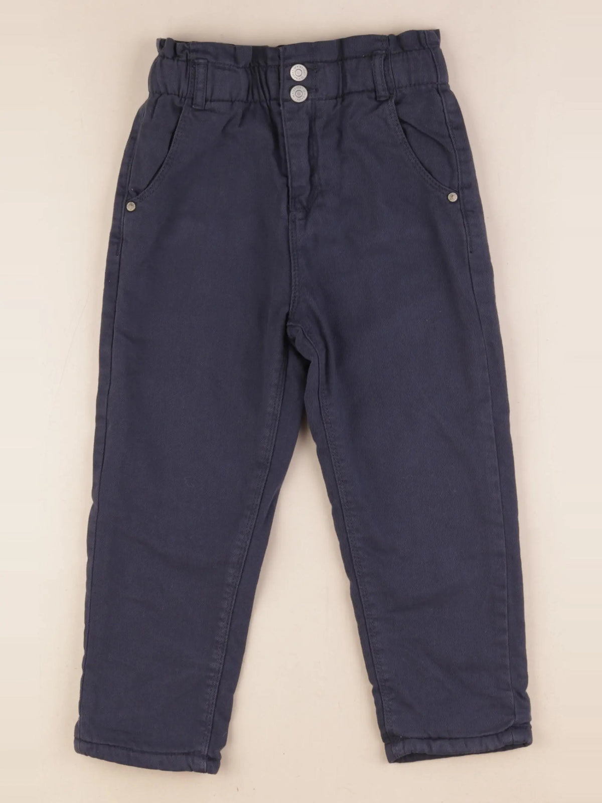 Vertbaudet - pantalon doublé bleu - 5 ans