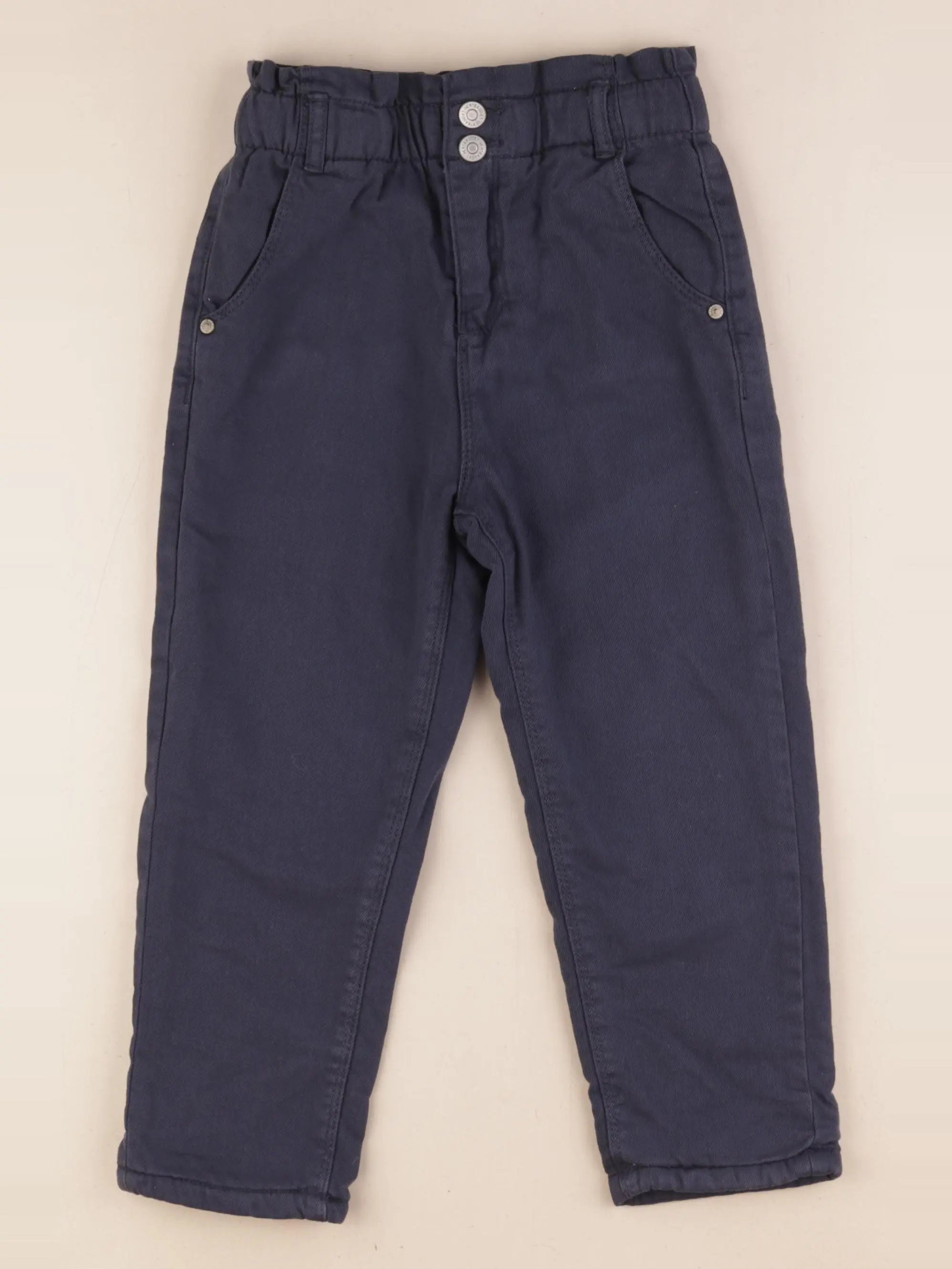 Vertbaudet - pantalon doublé bleu - 5 ans