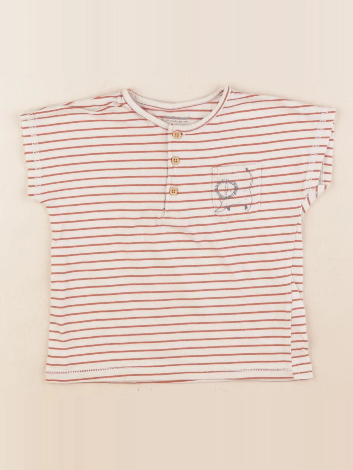 Vertbaudet - tee-shirt rouge - 24 mois