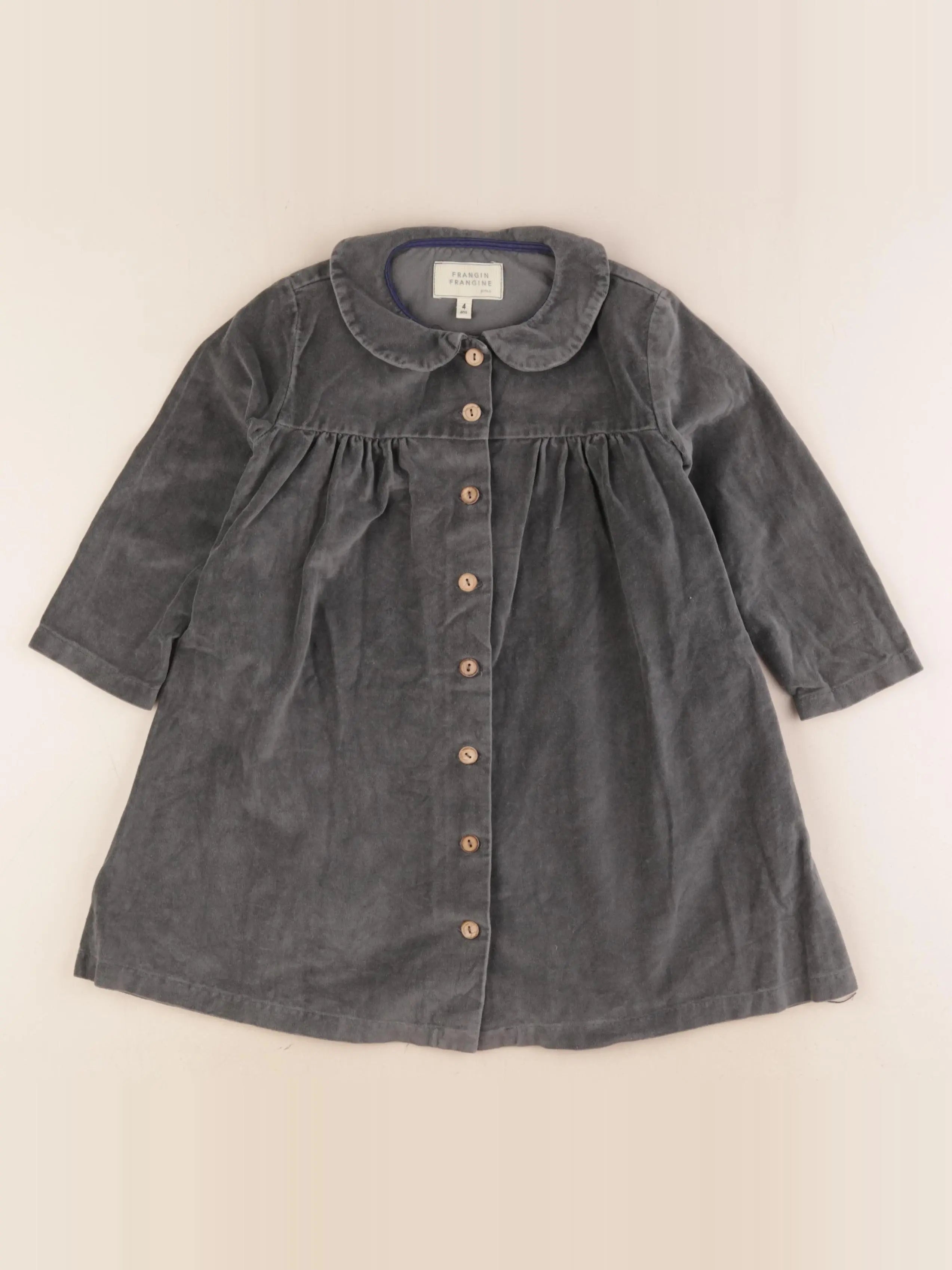 Frangin Frangine - robe vert - 4 ans