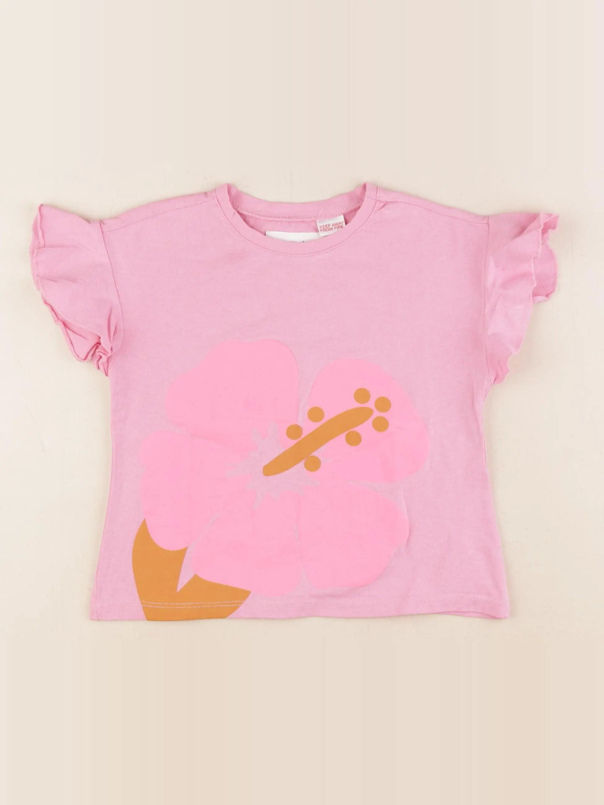 Zara - tee-shirt rose - 4 ans