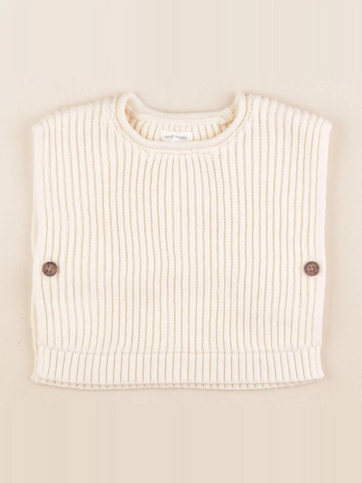 Vertbaudet - pull beige - 9 mois