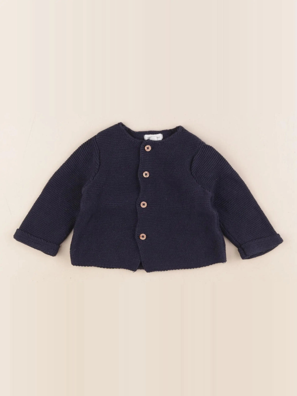 Vertbaudet - gilet bleu - 3 mois