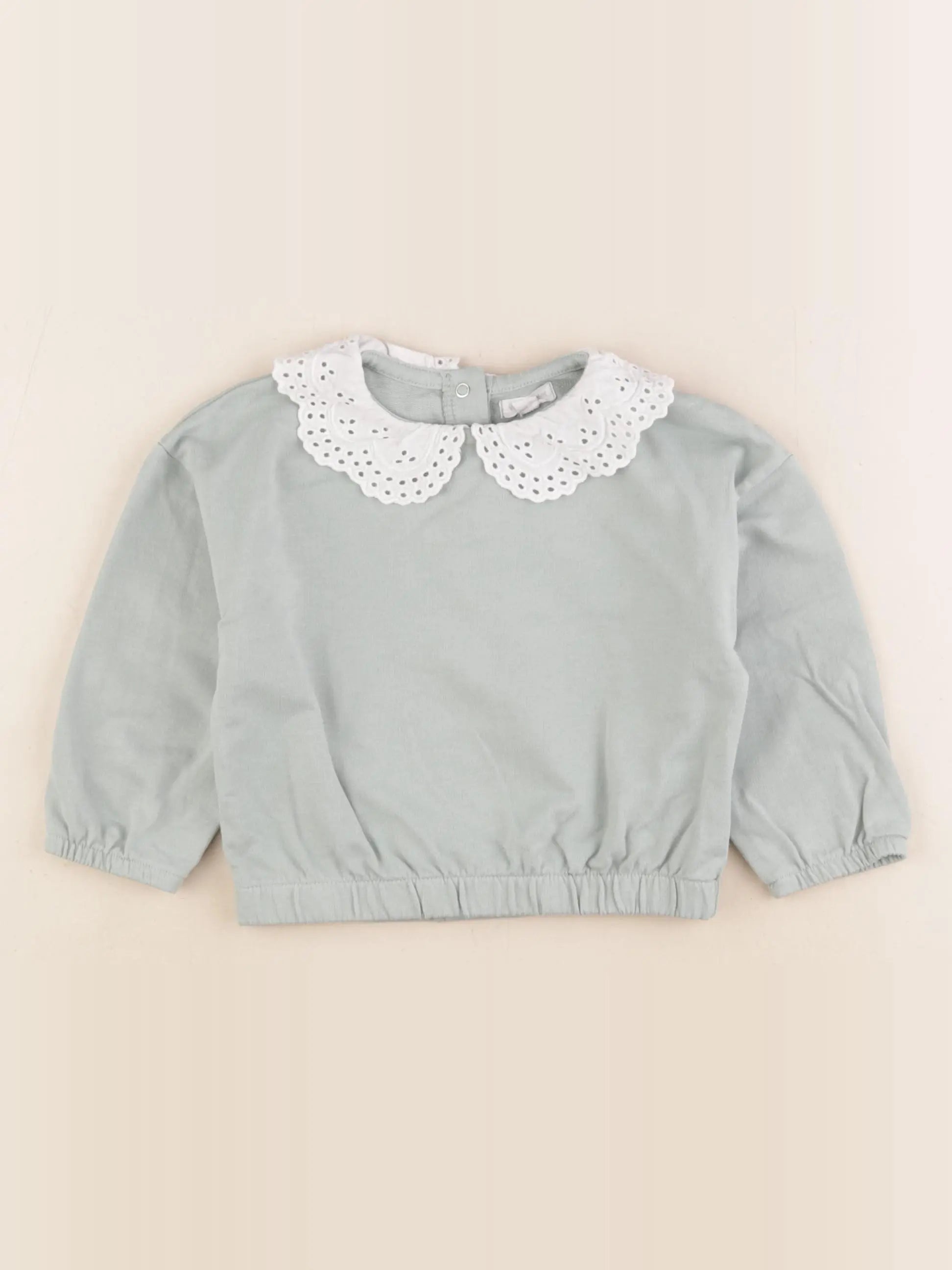 Vertbaudet - sweat vert - 18 mois