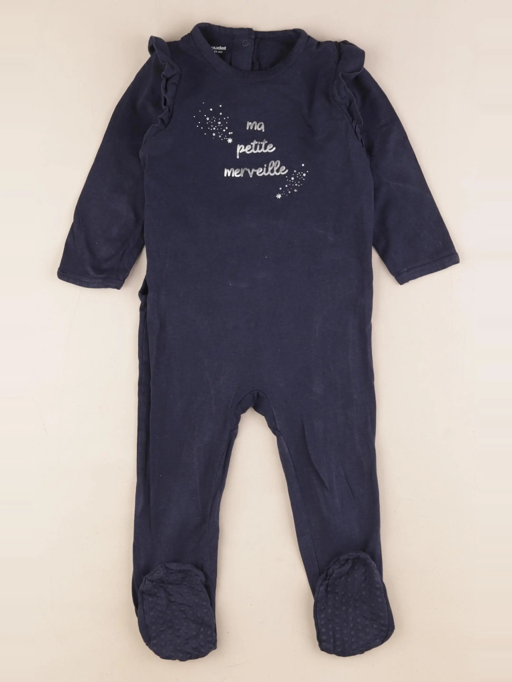 Vertbaudet - pyjama coton bleu - 18 mois