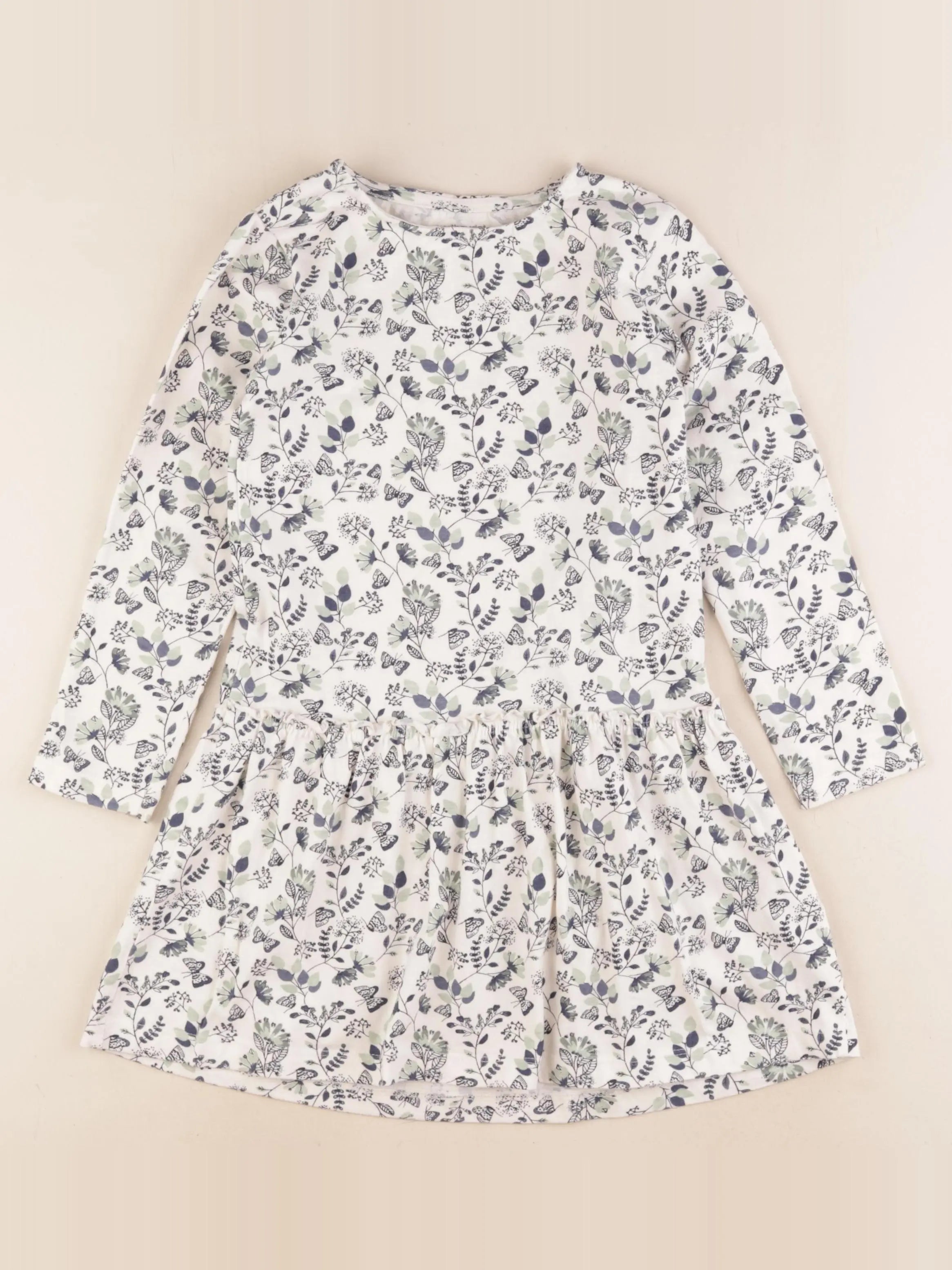 Vertbaudet - robe bleu, blanc - 6 ans