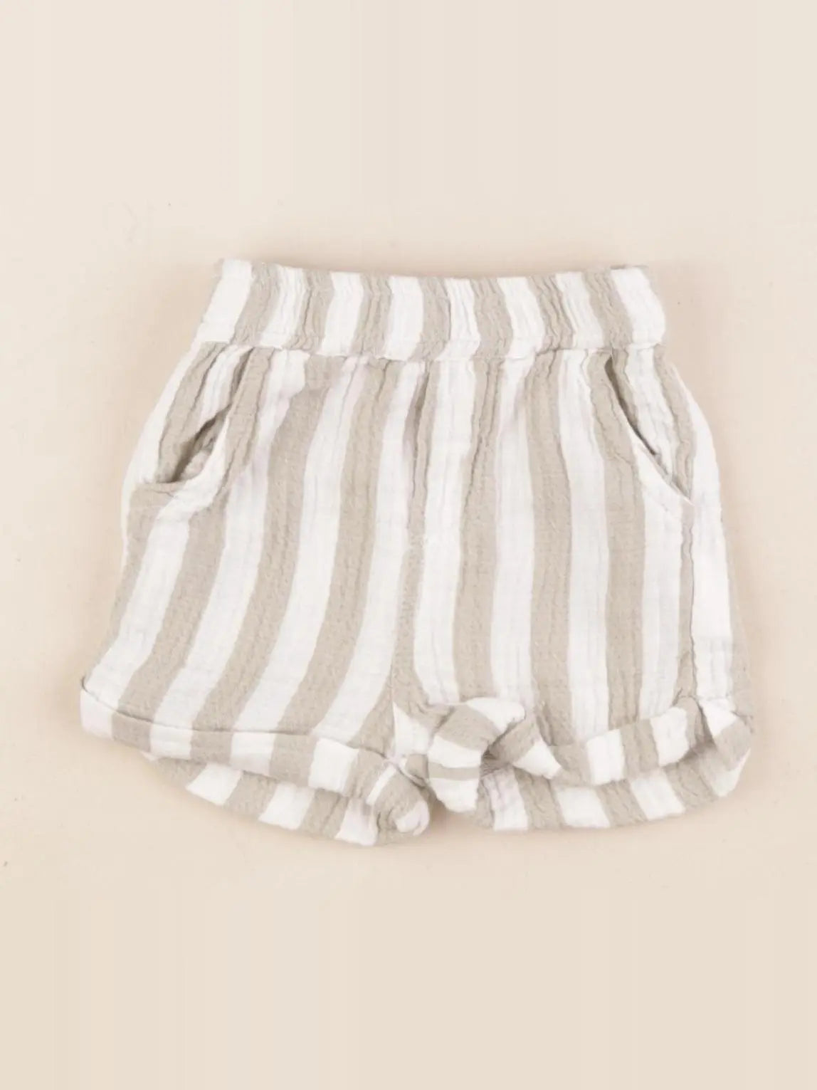 Vertbaudet - short blanc, vert - 3 mois