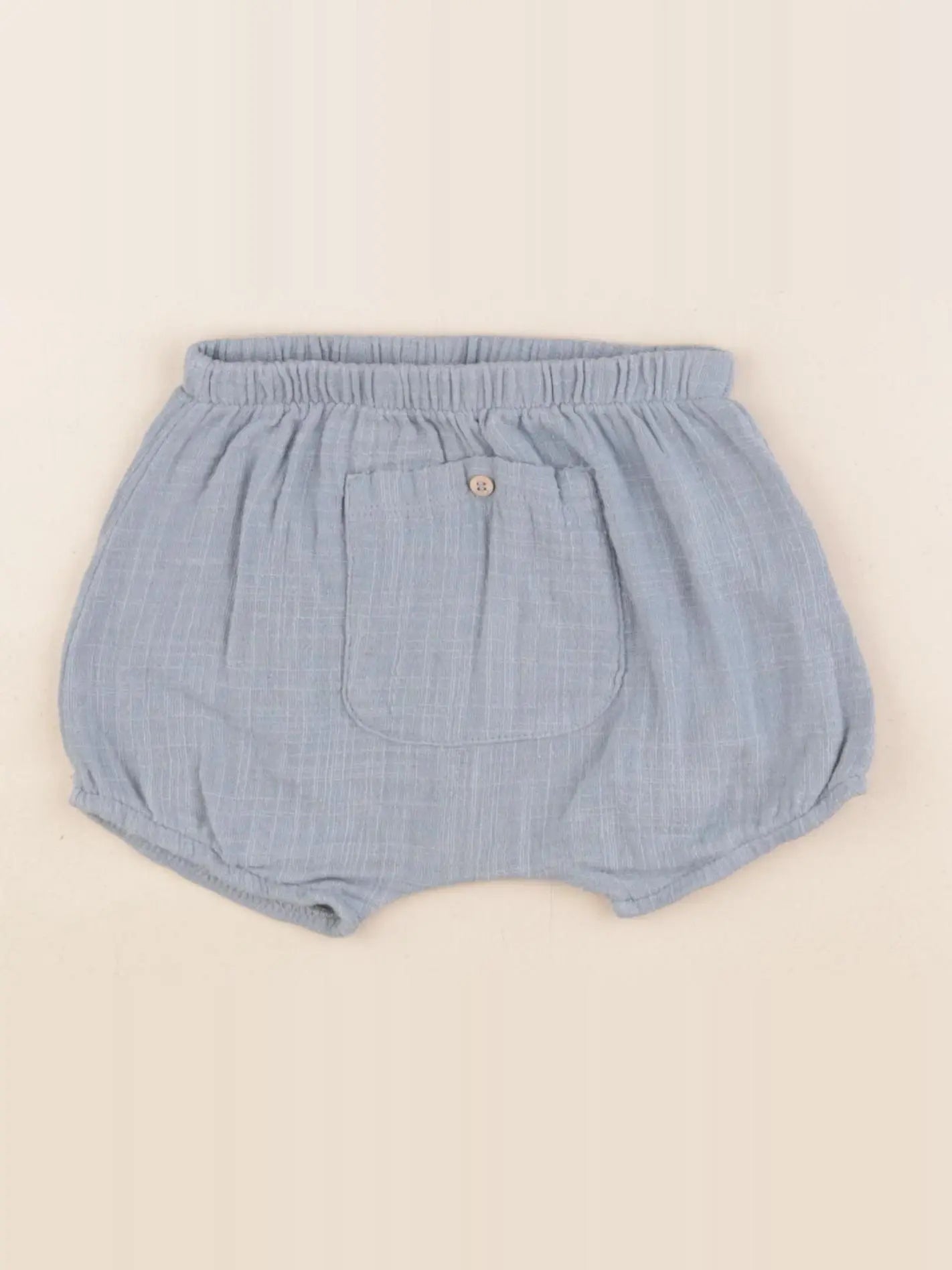 Zara - short bleu - 6/9 mois