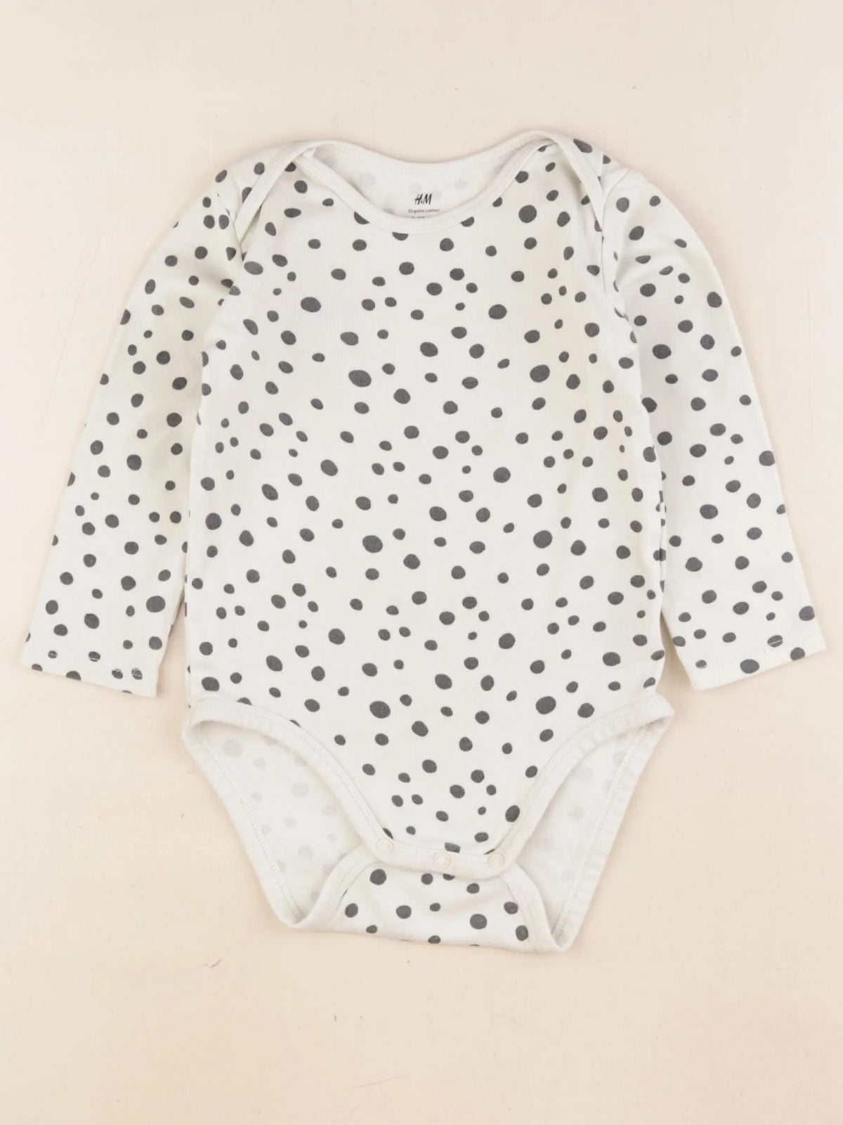 H&M - body blanc, noir - 2 ans