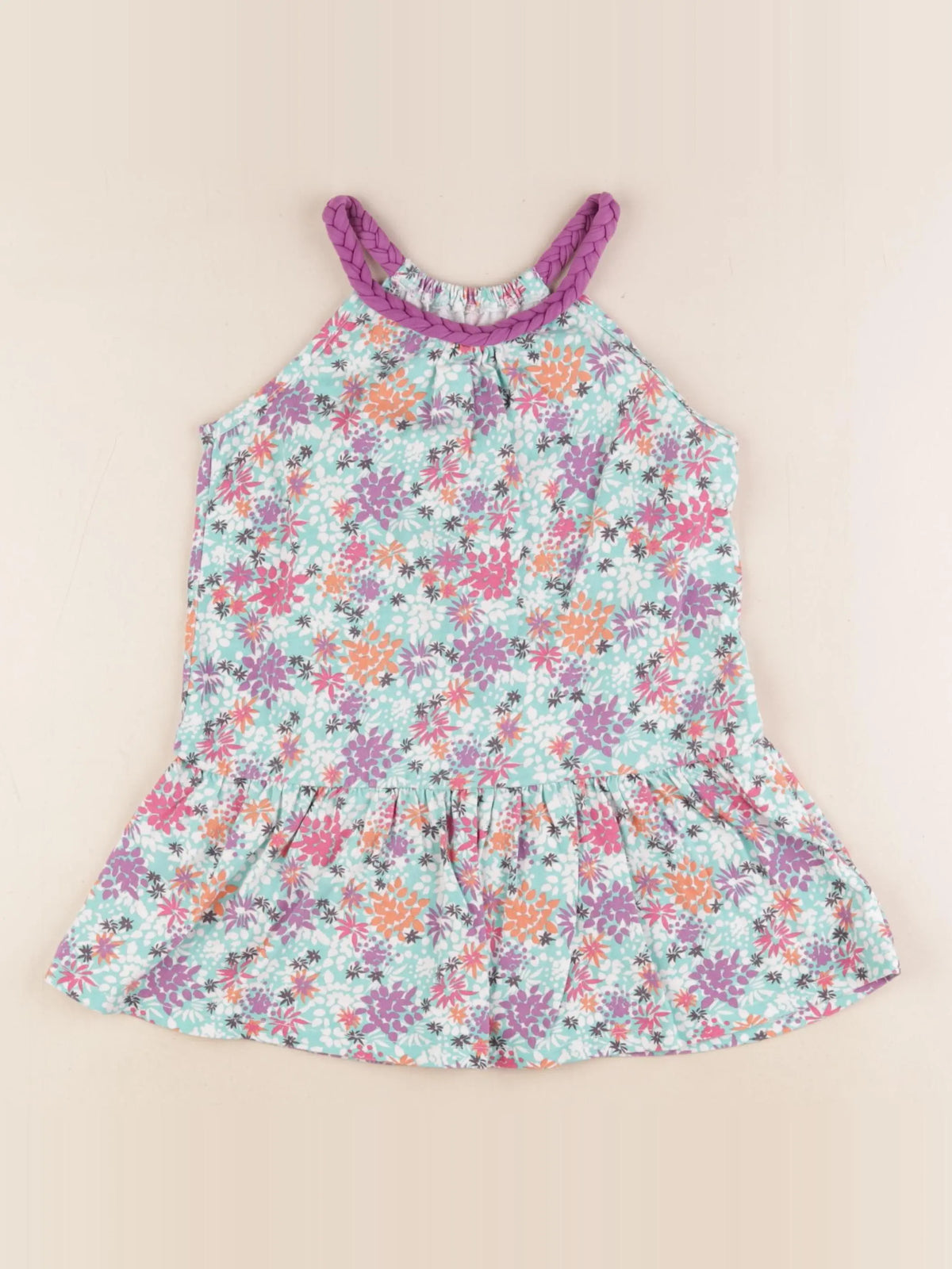 Vertbaudet - robe multicolore - 6 ans